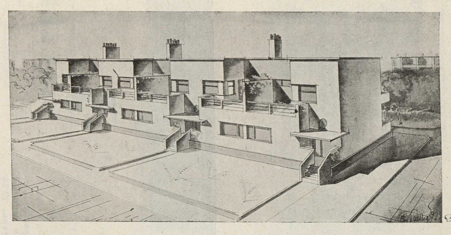 IV курс. Типовой дом и планировка пригородного квартала — Я. О. Рубанчик. 1927