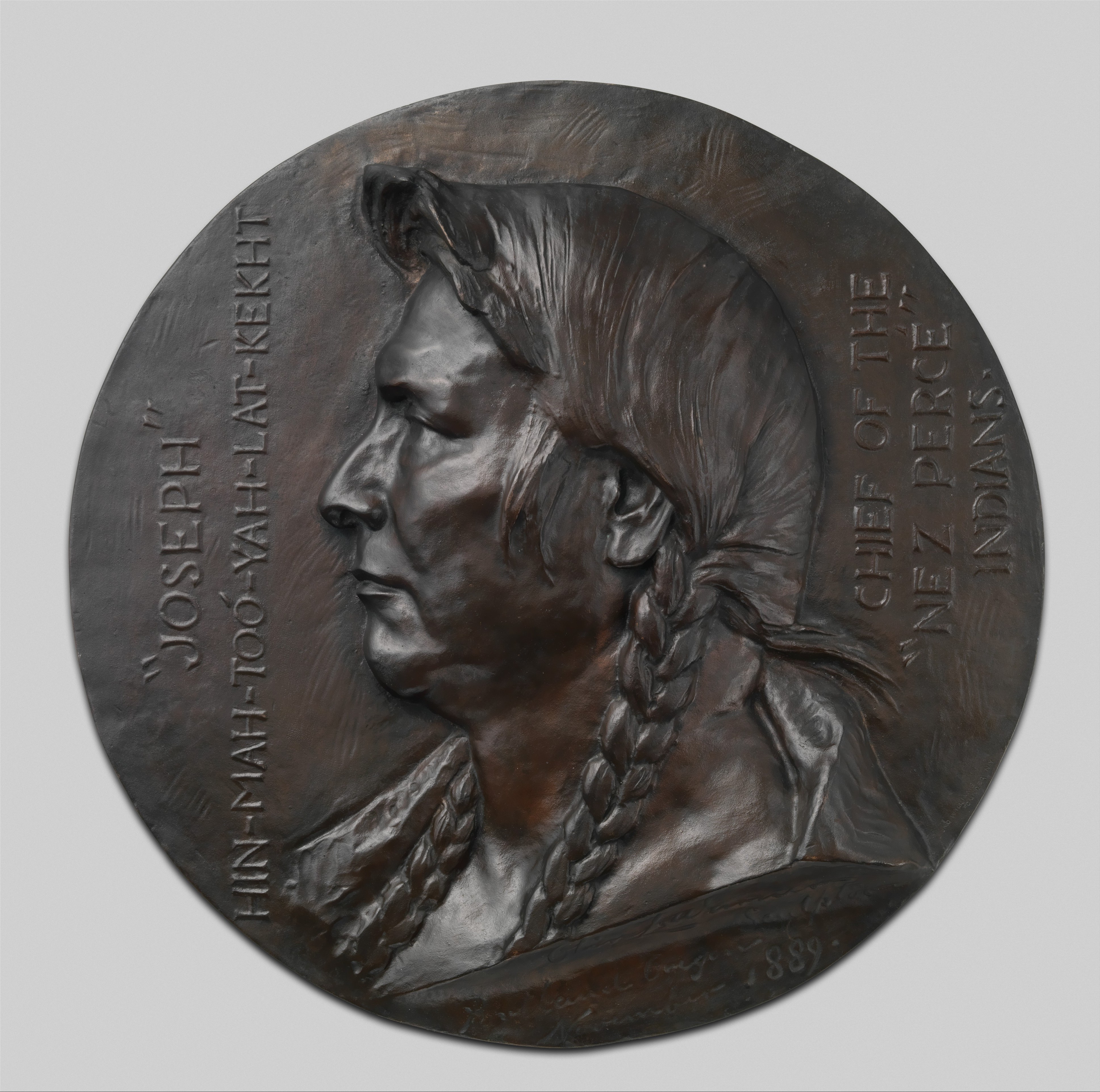 Joseph, Hin-mah-too-yah-lat-kekht, Chief of the Nez Percé Indians. 1889; cast 1906. Olin Levi Warner 