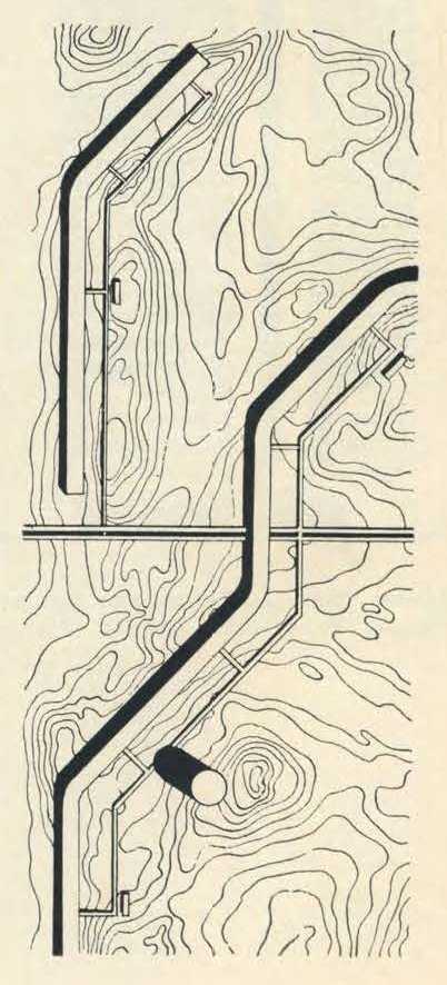 Жилой район «Северная Хаага». Конкурсный проект. 1952 г. Генплан