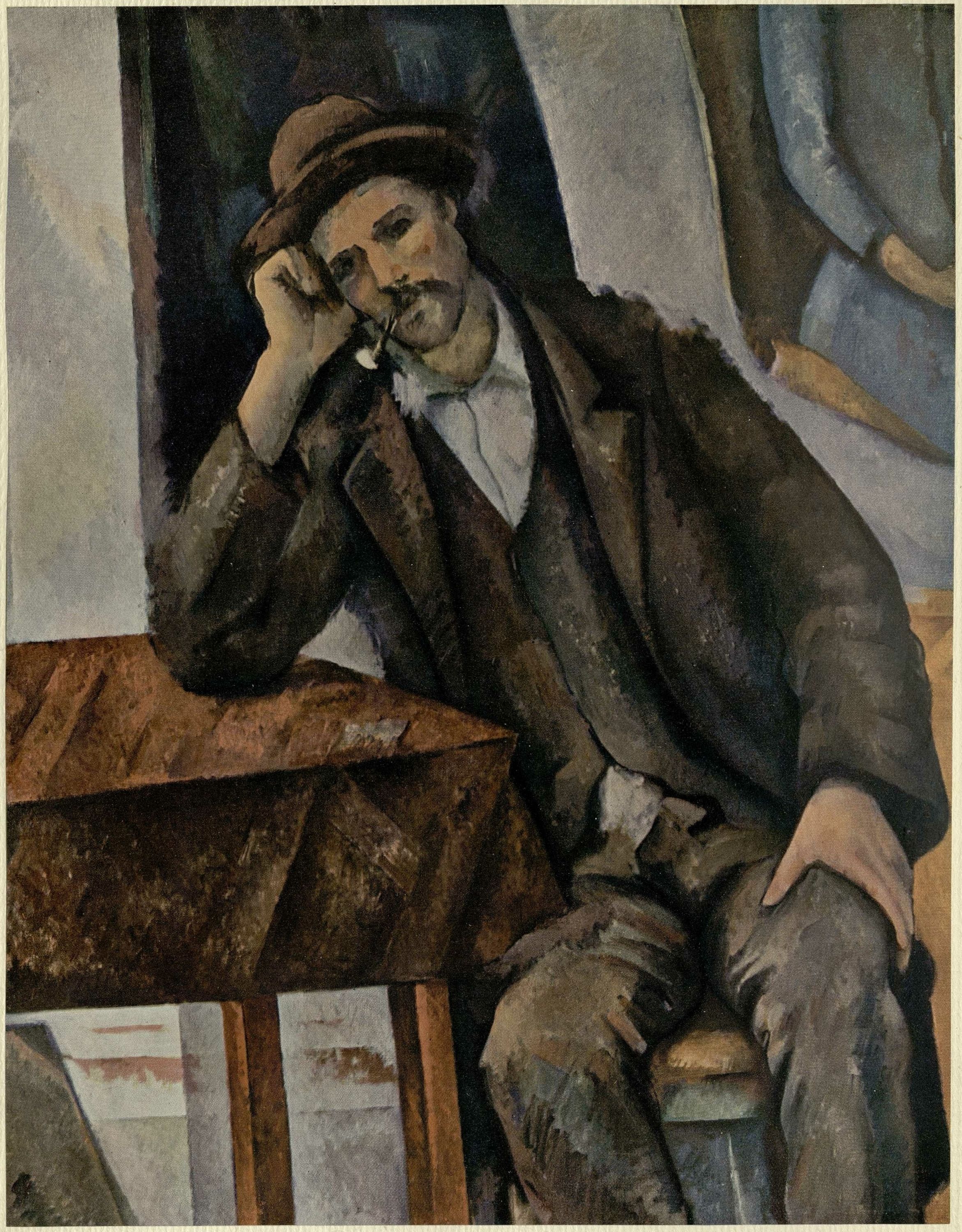 Поль Сезанн. Мужчина, курящий трубку. Ок. 1890