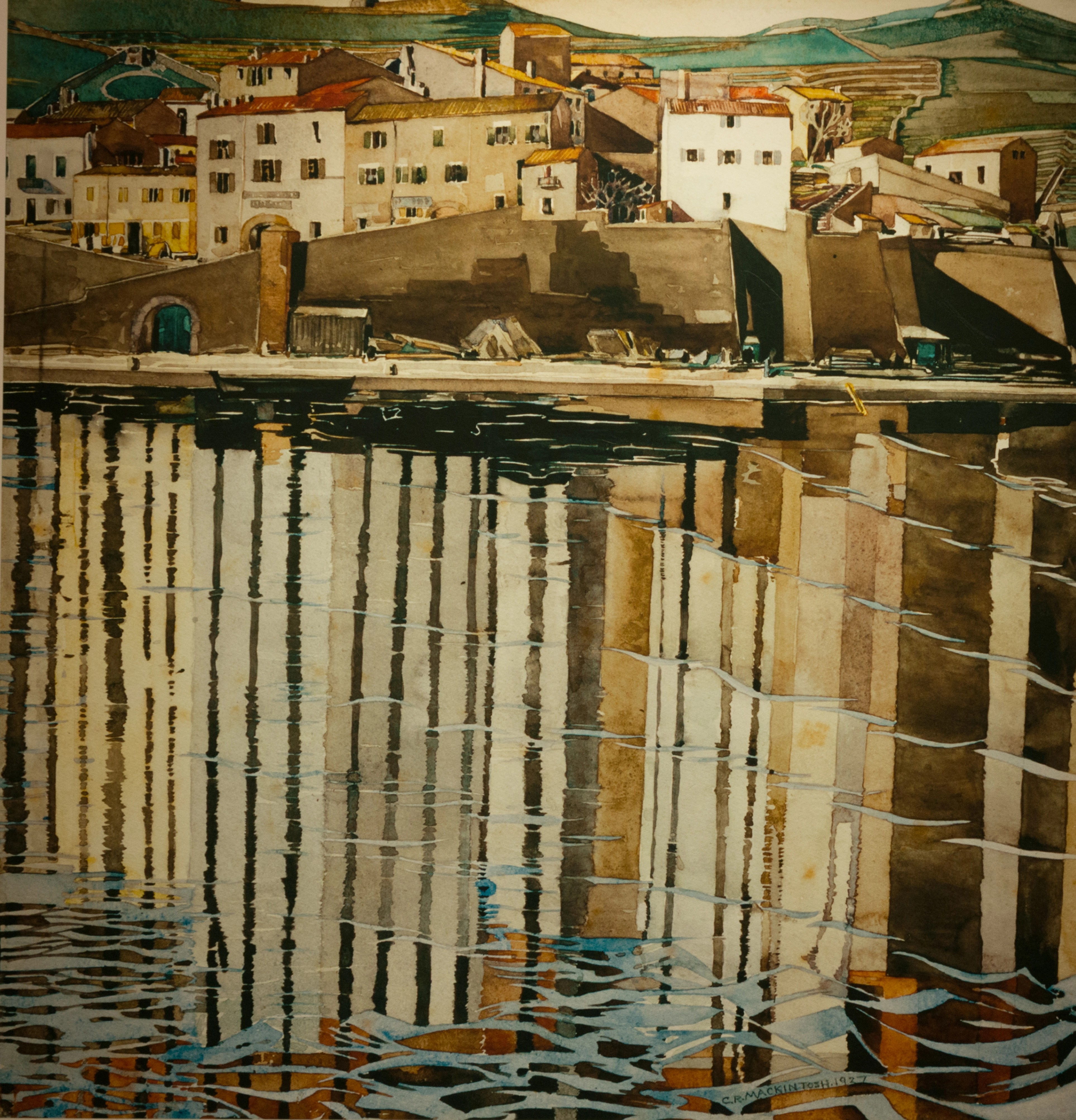 Charles Rennie Mackintosh. La Rue du Soleil, Port Vendres. 1926