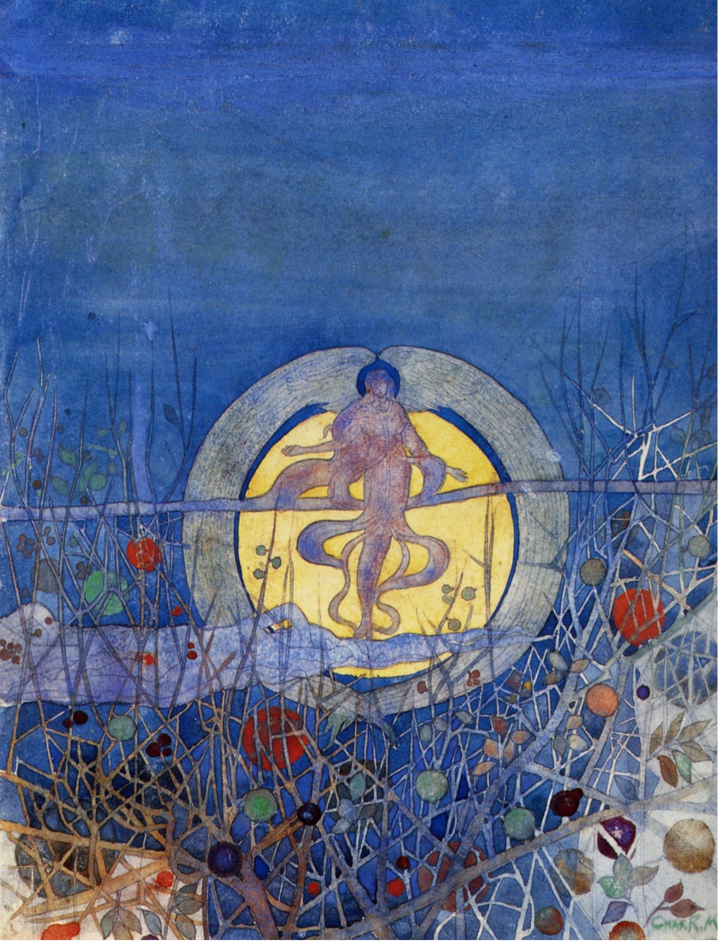 Charles Rennie Mackintosh. The Harvest Moon. 1892. Source: wikiart