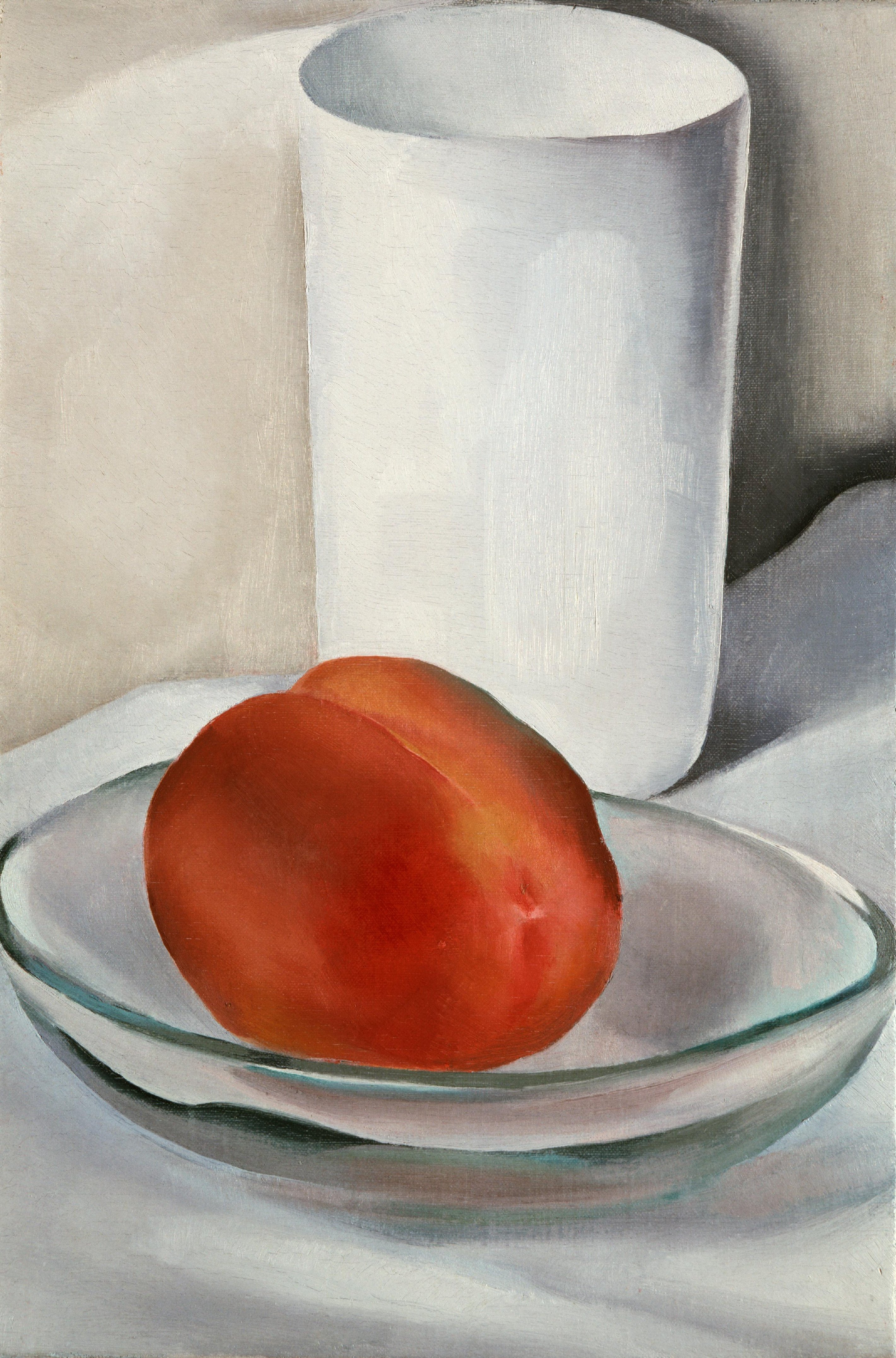 Georgia O'Keeffe. Peach and Glass. 1927. Source: Philadelphia Museum of Art