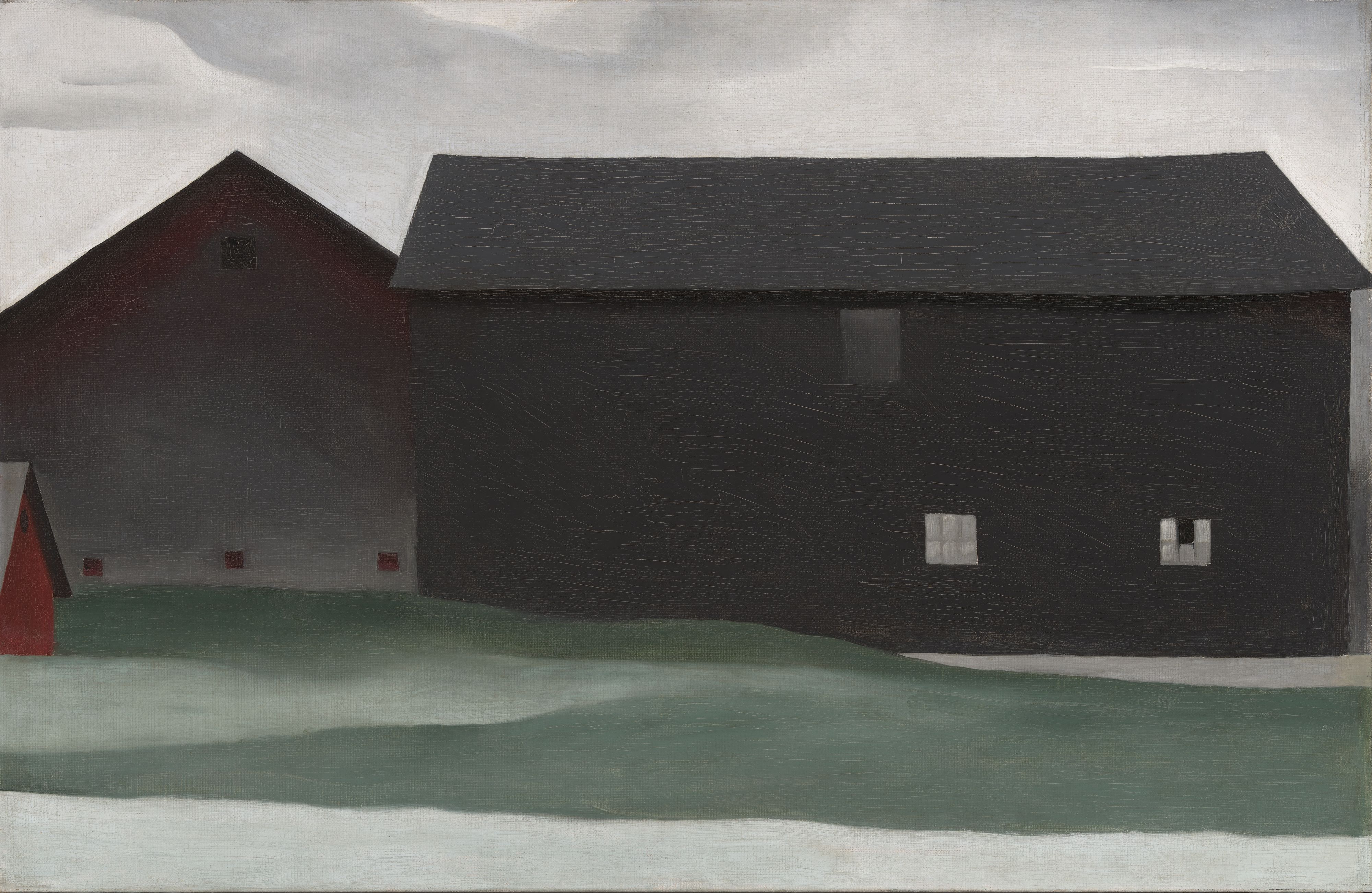 Georgia O'Keeffe. The Barns, Lake George. 1926. Source: Georgia O'Keeffe Museum