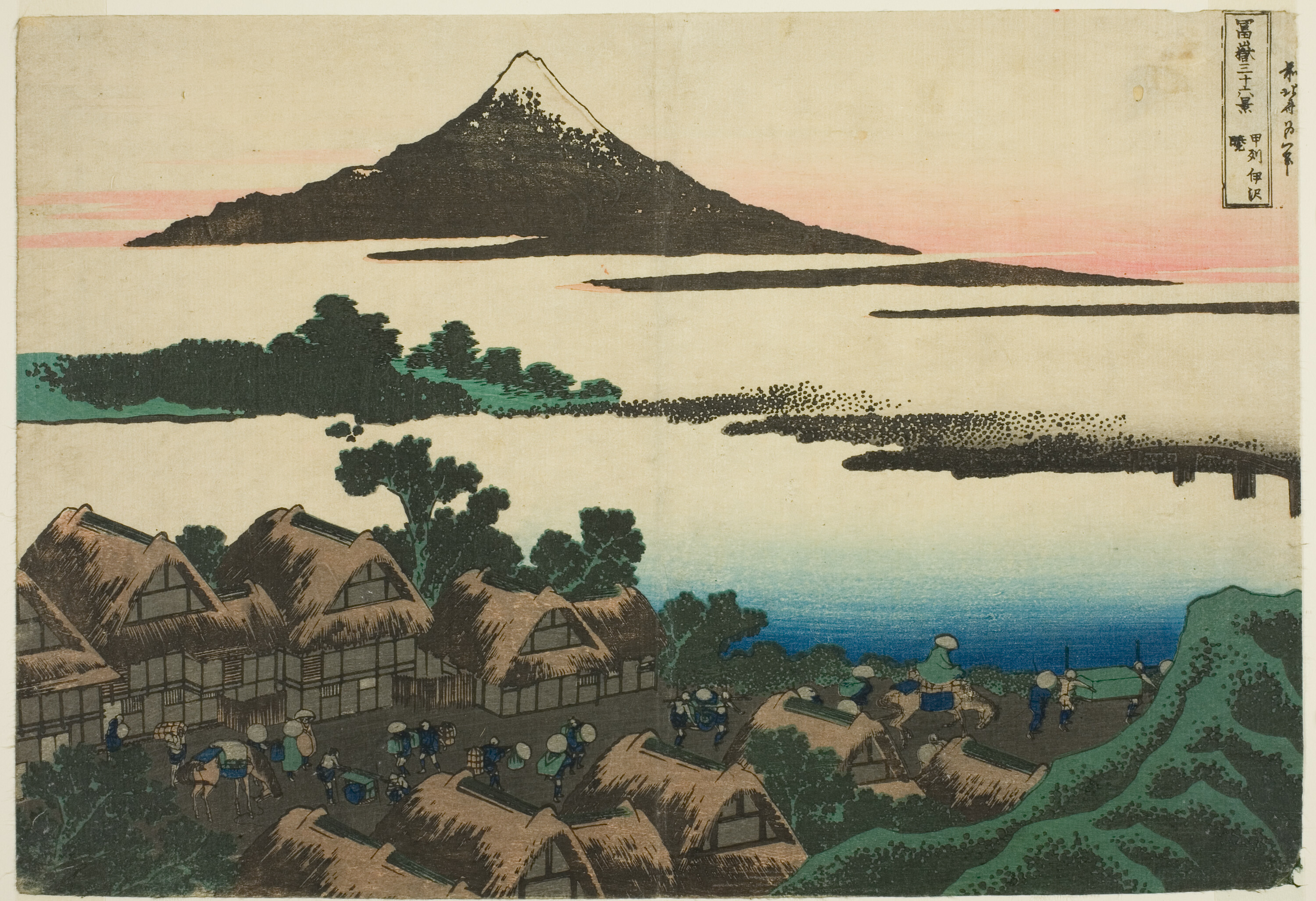 Katsushika Hokusai. Dawn at Isawa in Kai Province, from the series Thirty-six Views of Mount Fuji