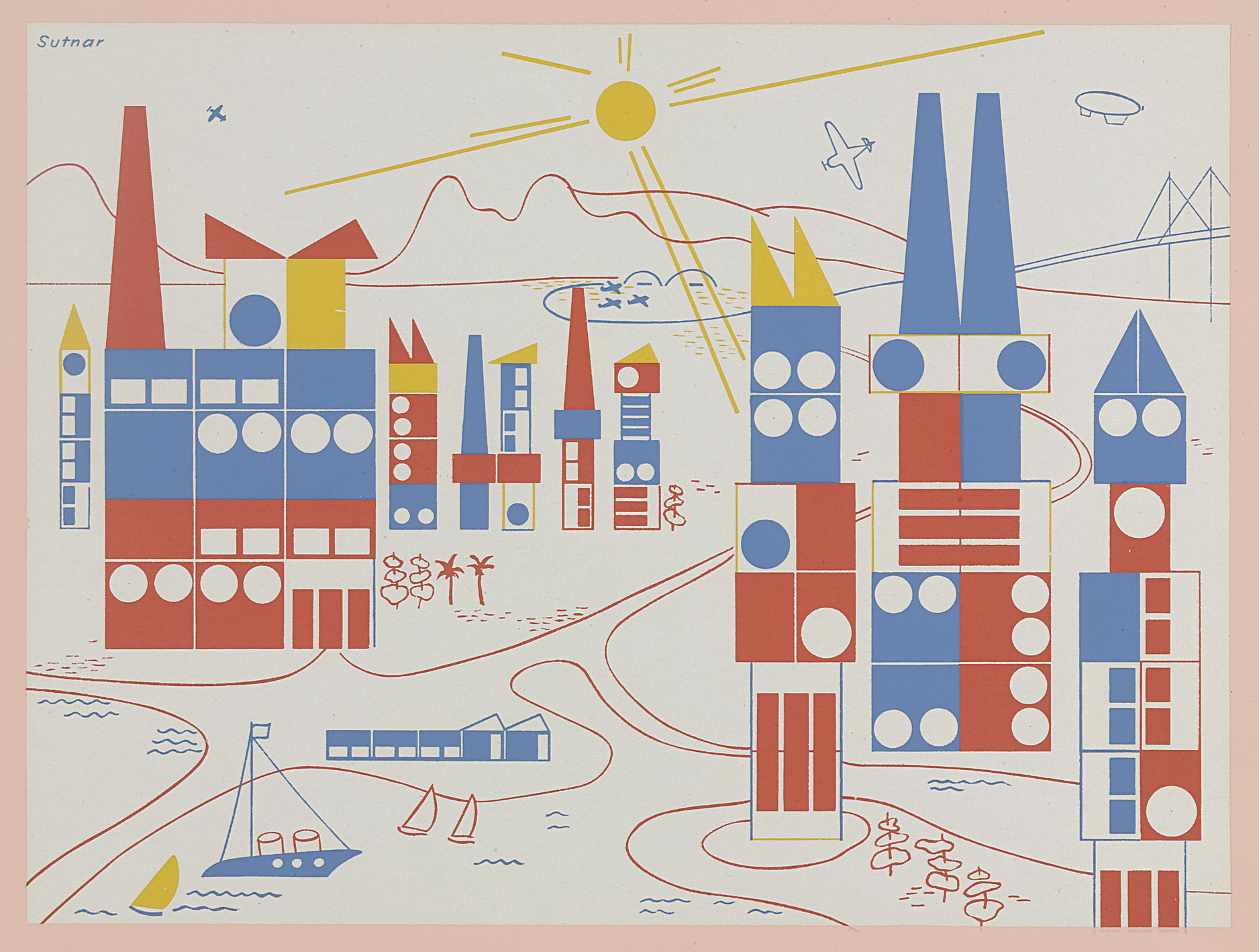 Ладислав Сутнар (1897—1976). Промо-набор для конструктора «Построй город». Около 1943 г. Источник: MoMA