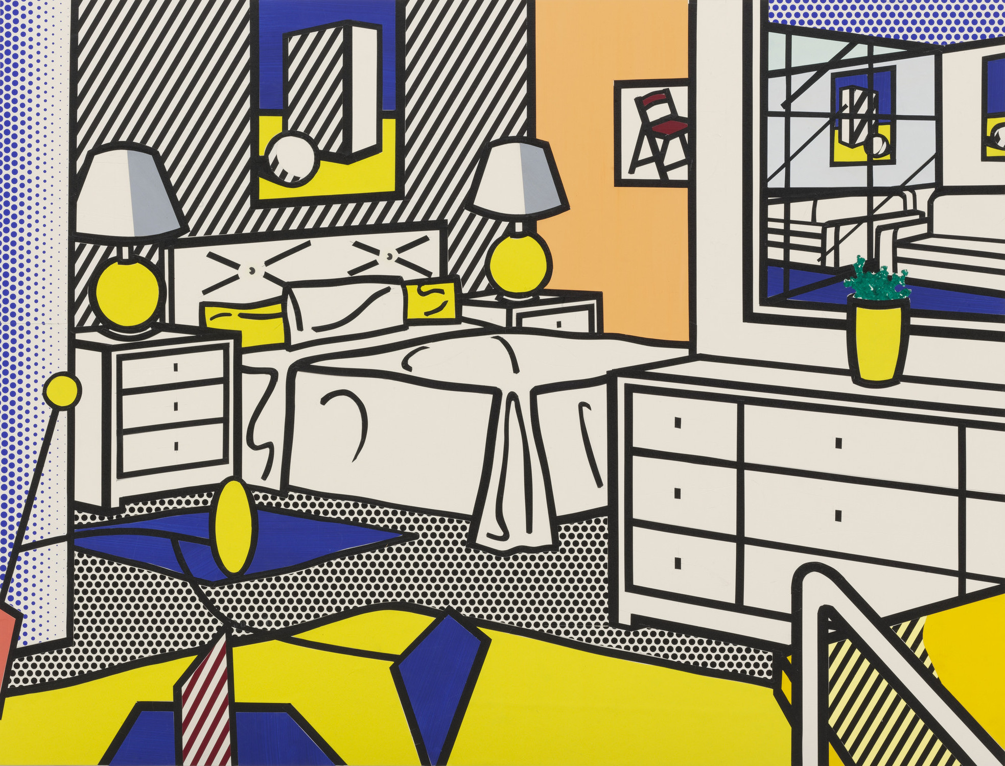 Roy Lichtenstein. Study for Interior with Mobile. 1992