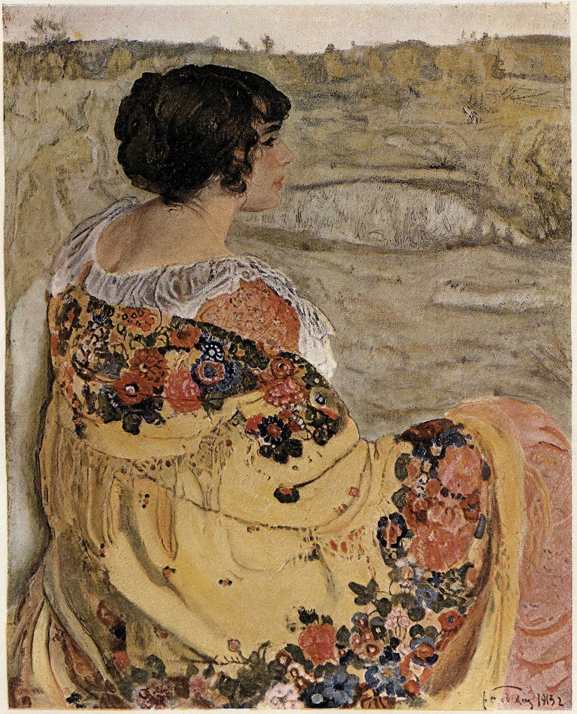 Портрет Л. М. Бродской. Масло 1913 г.
