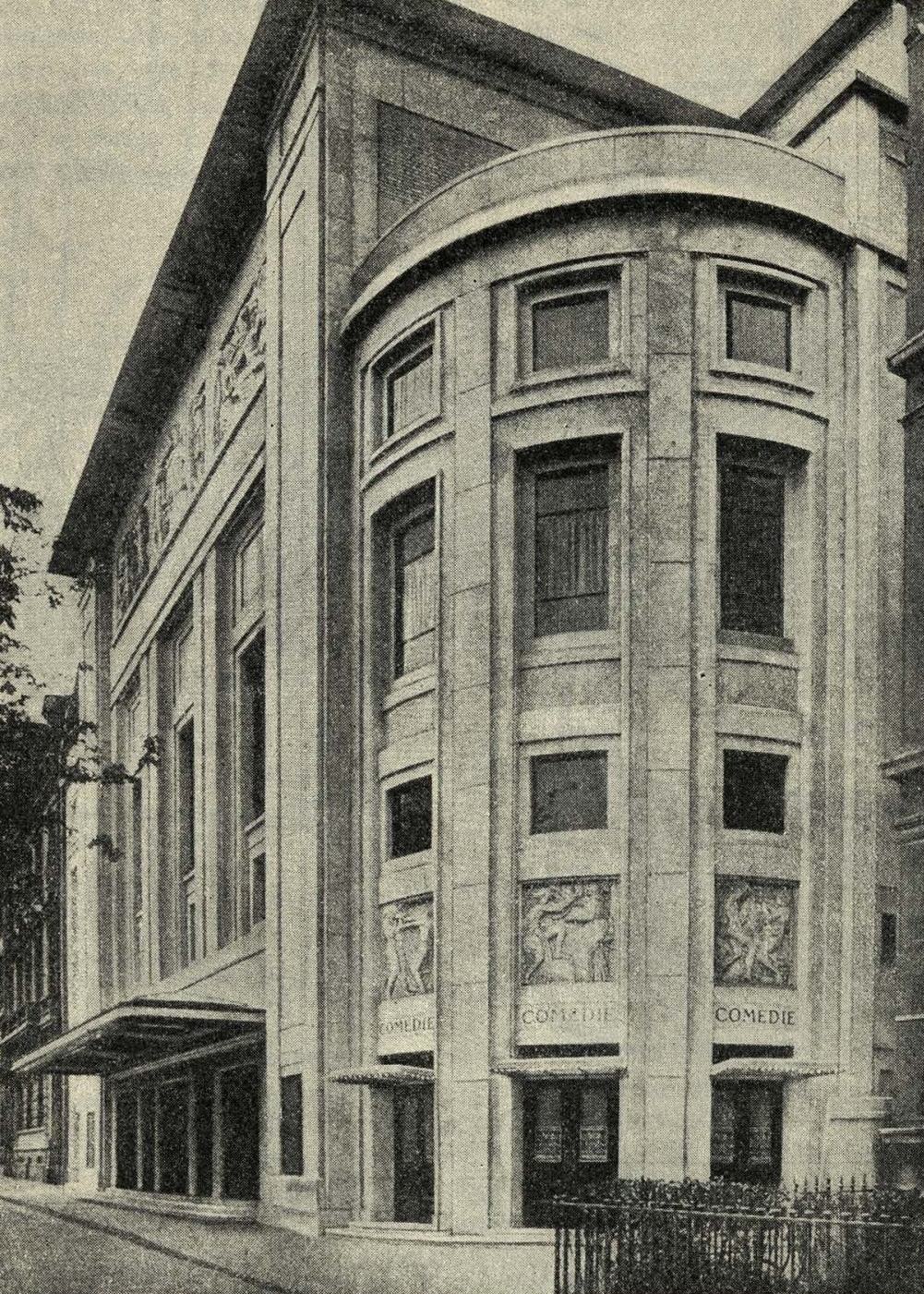 Рис. 9. Театр Елисейских полей в Париже. 1913 г. Вид главного фасада. Архитекторы О. и Г. Перрэ