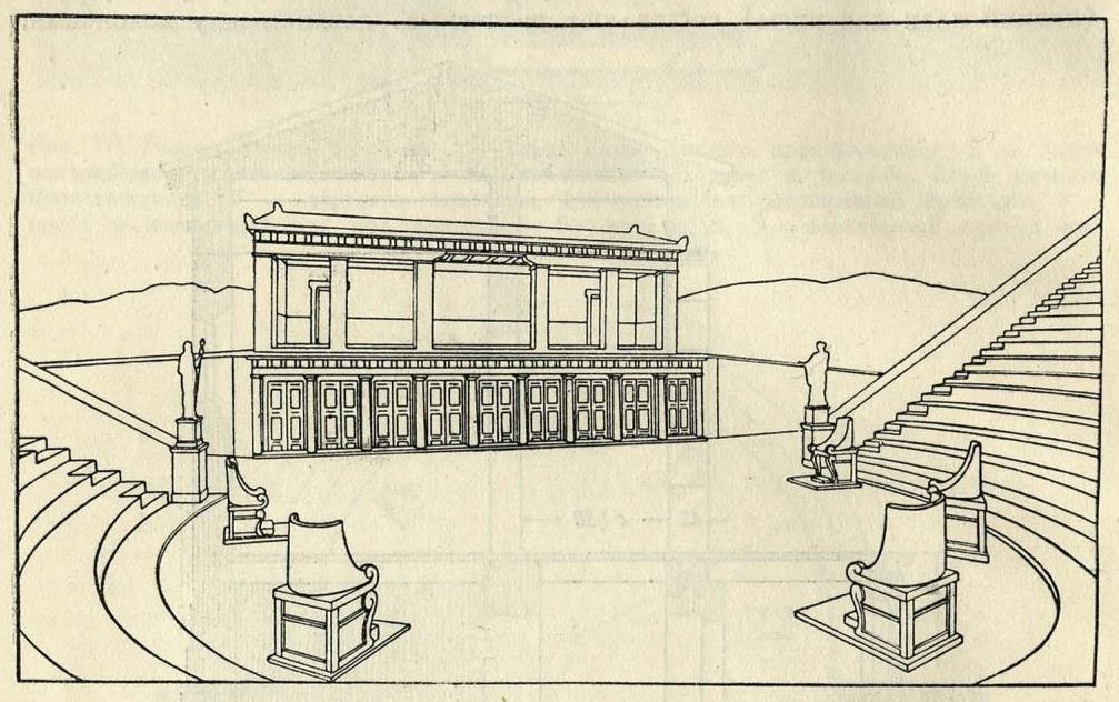 Рис. 13. Реконструкция театра в Оропе (по Фихтеру)