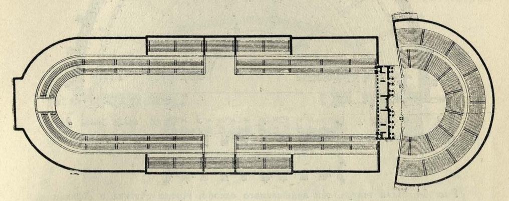 Рис. 53. План театра и цирка в Эдзани (Aizani)