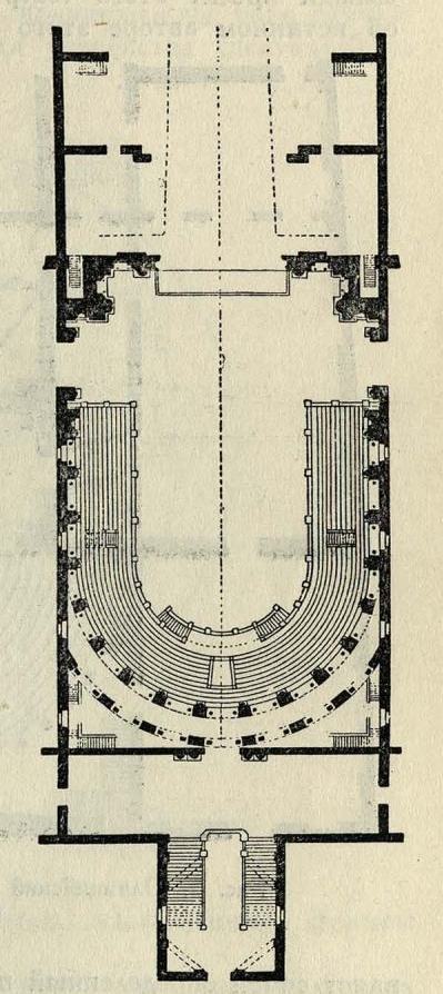 Рис. 2. Театр Фарнезе в Парме. Арх. Алеотти. План