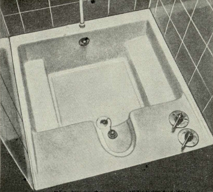 8. Ванна прямоугольной формы с восходящим душем.