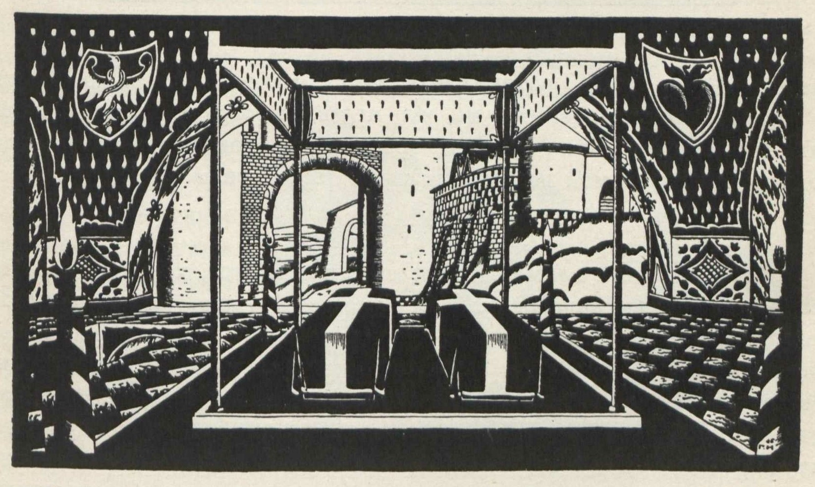 Нарбут. Иллюстрация к „Сказке о любви прекрасной королевы и верного принца“ С. Репнина.