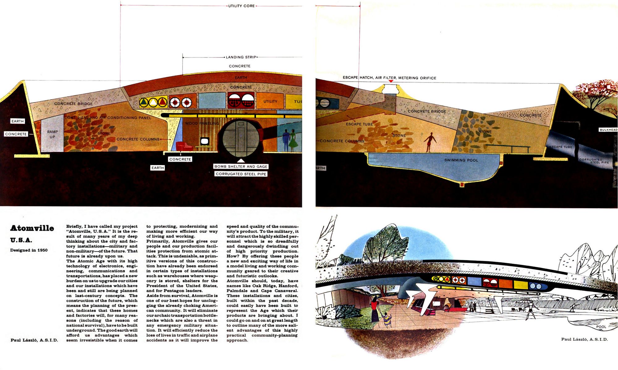 Paul László. Atomville, U.S.A. 1950.
