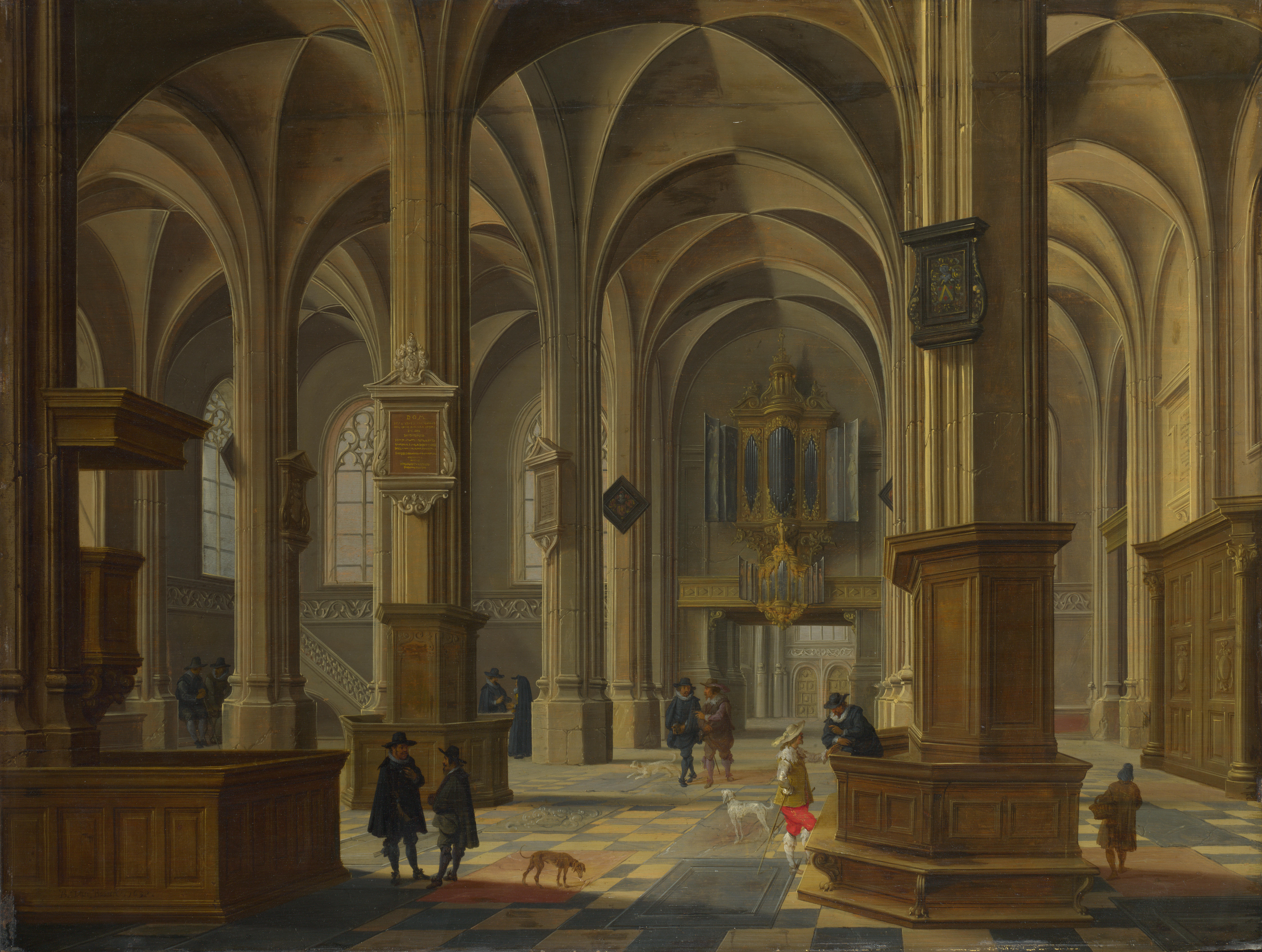 Bartholomeus van Bassen (active 1613, died 1652). Interior of St Cunerakerk, Rhenen. Date: 1638. Source: The National Gallery