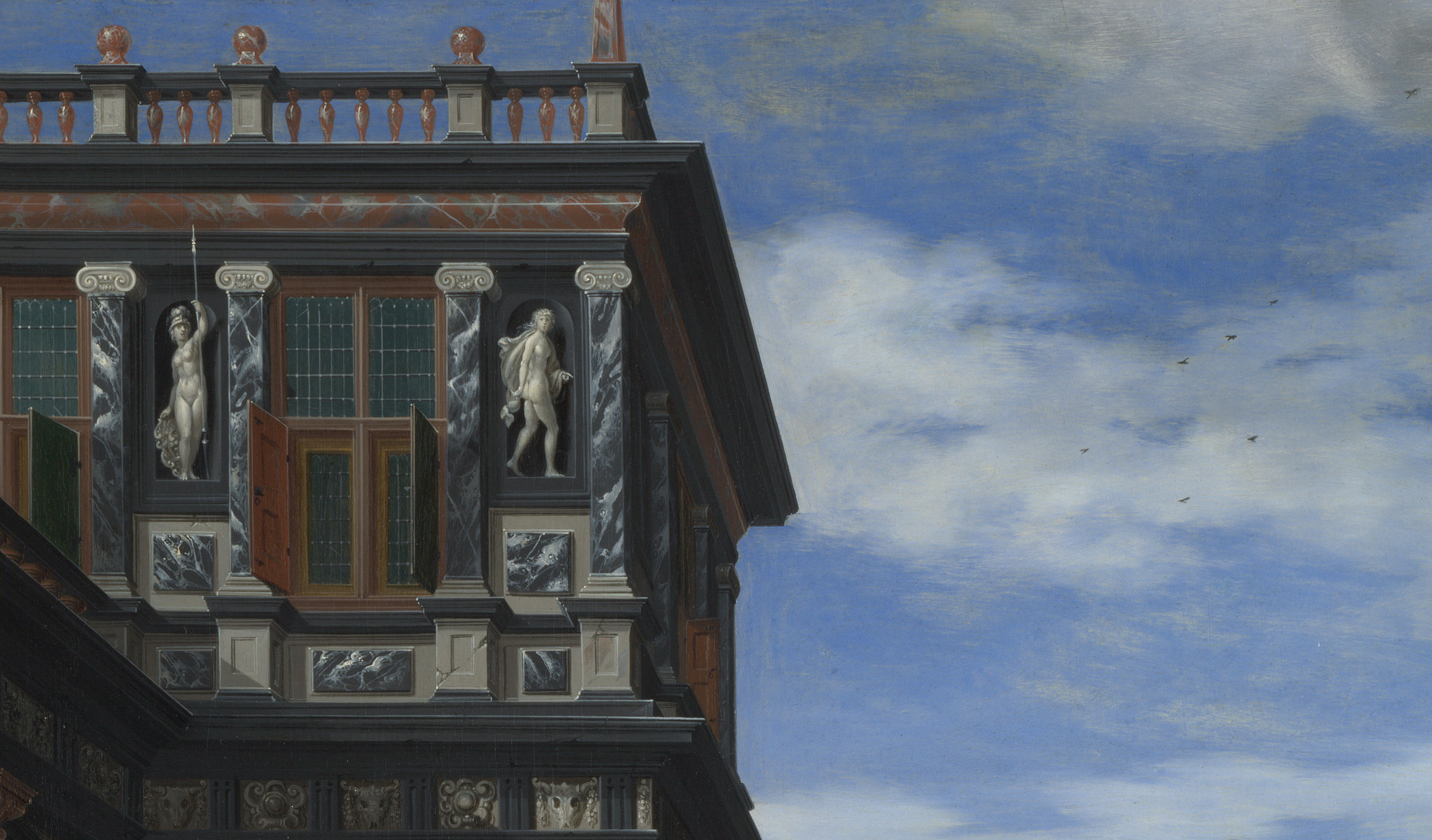 Dirck van Delen (1604/5–1671) «An Architectural Fantasy» (1634). Detail