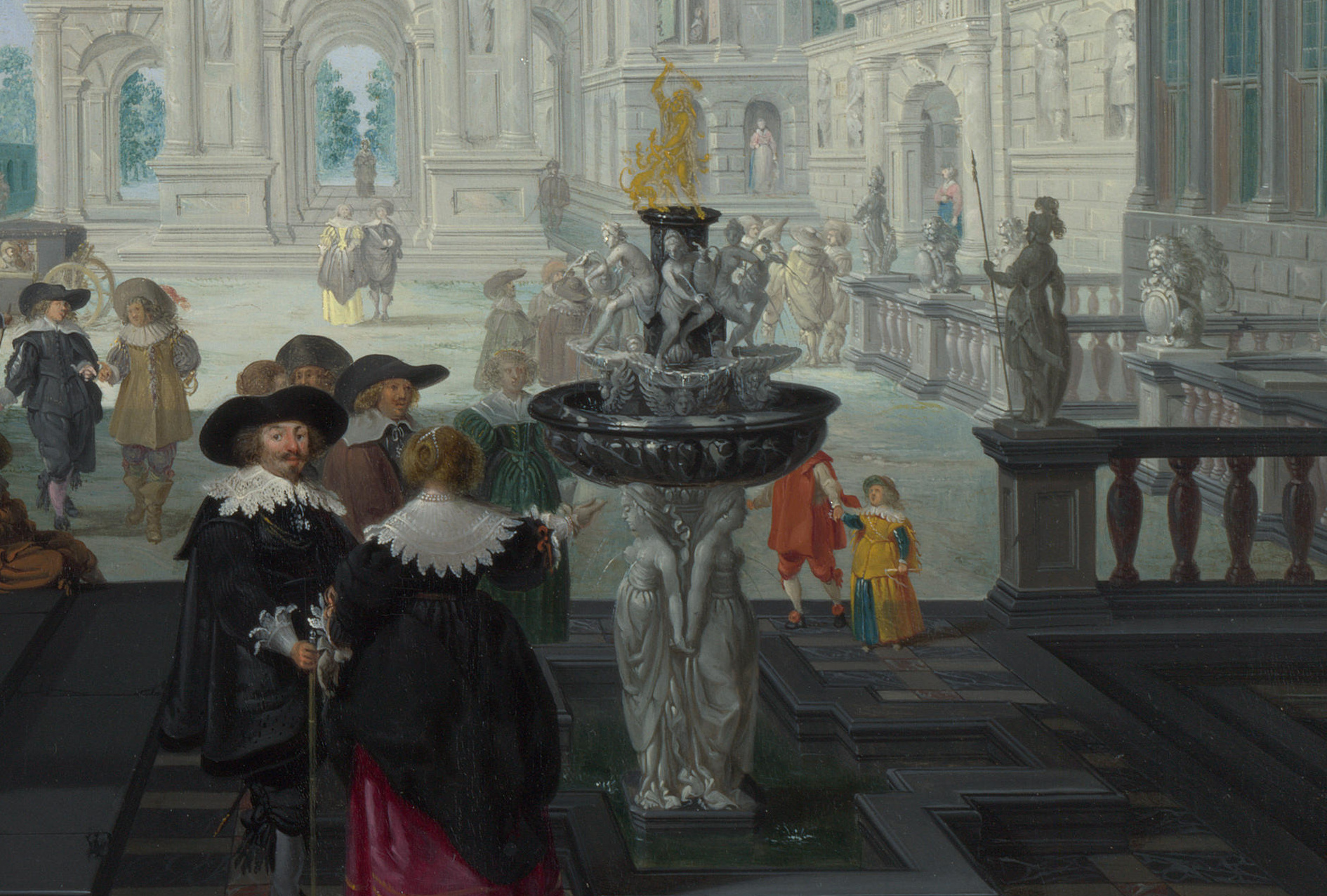 Dirck van Delen (1604/5–1671) «An Architectural Fantasy» (1634). Detail