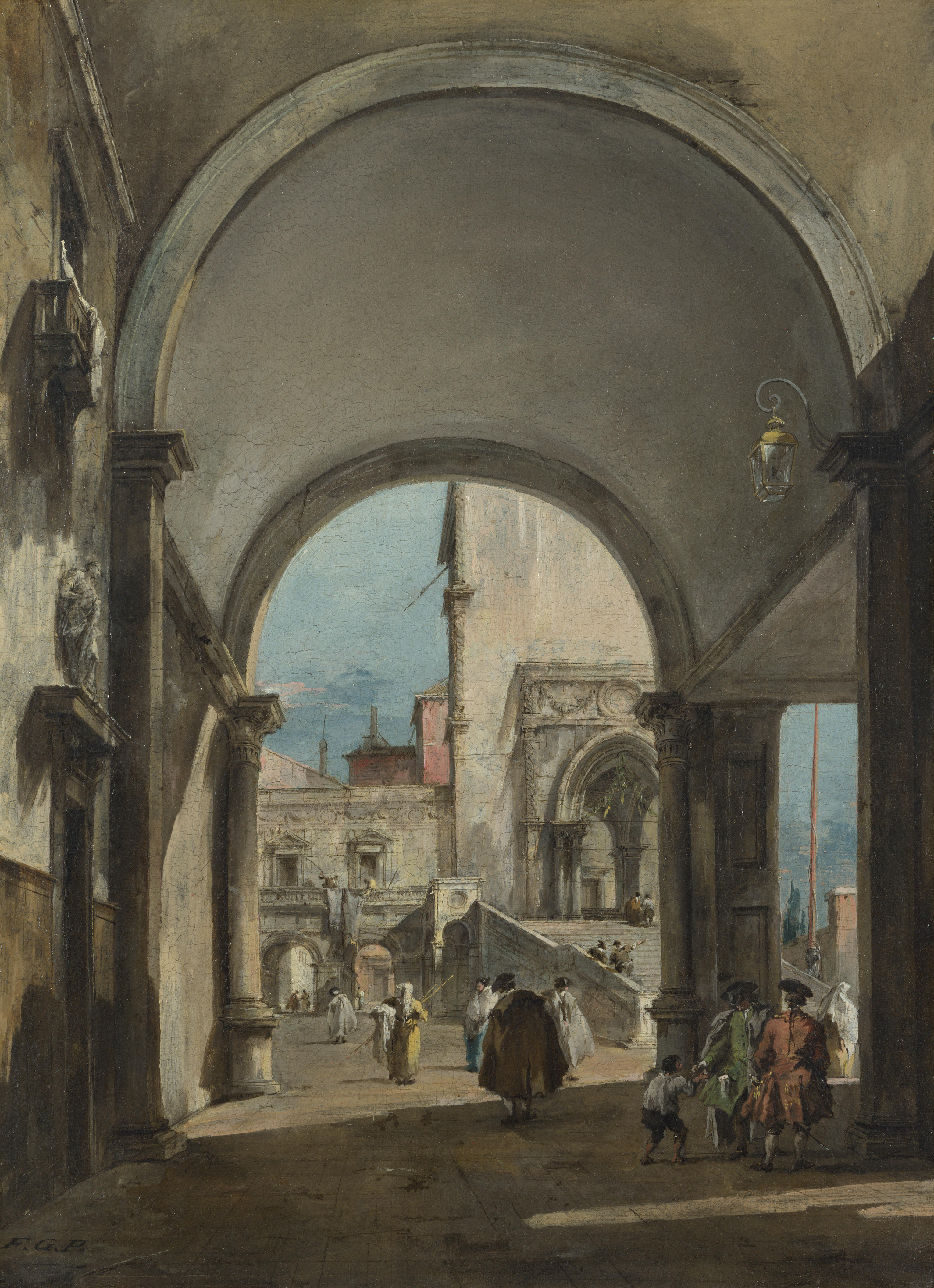Francesco Guardi (1712–1793). An Architectural Caprice. Date: 1770-8. Source: The National Gallery