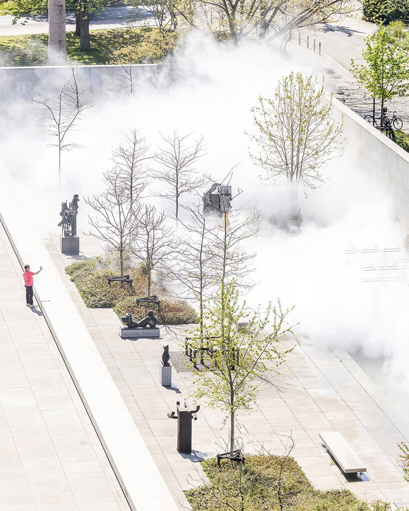Fujiko Nakaya, Installation view, Neue Nationalgalerie, 2025, © Neue Nationalgalerie – Stiftung Preußischer Kulturbesitz / David von Becker