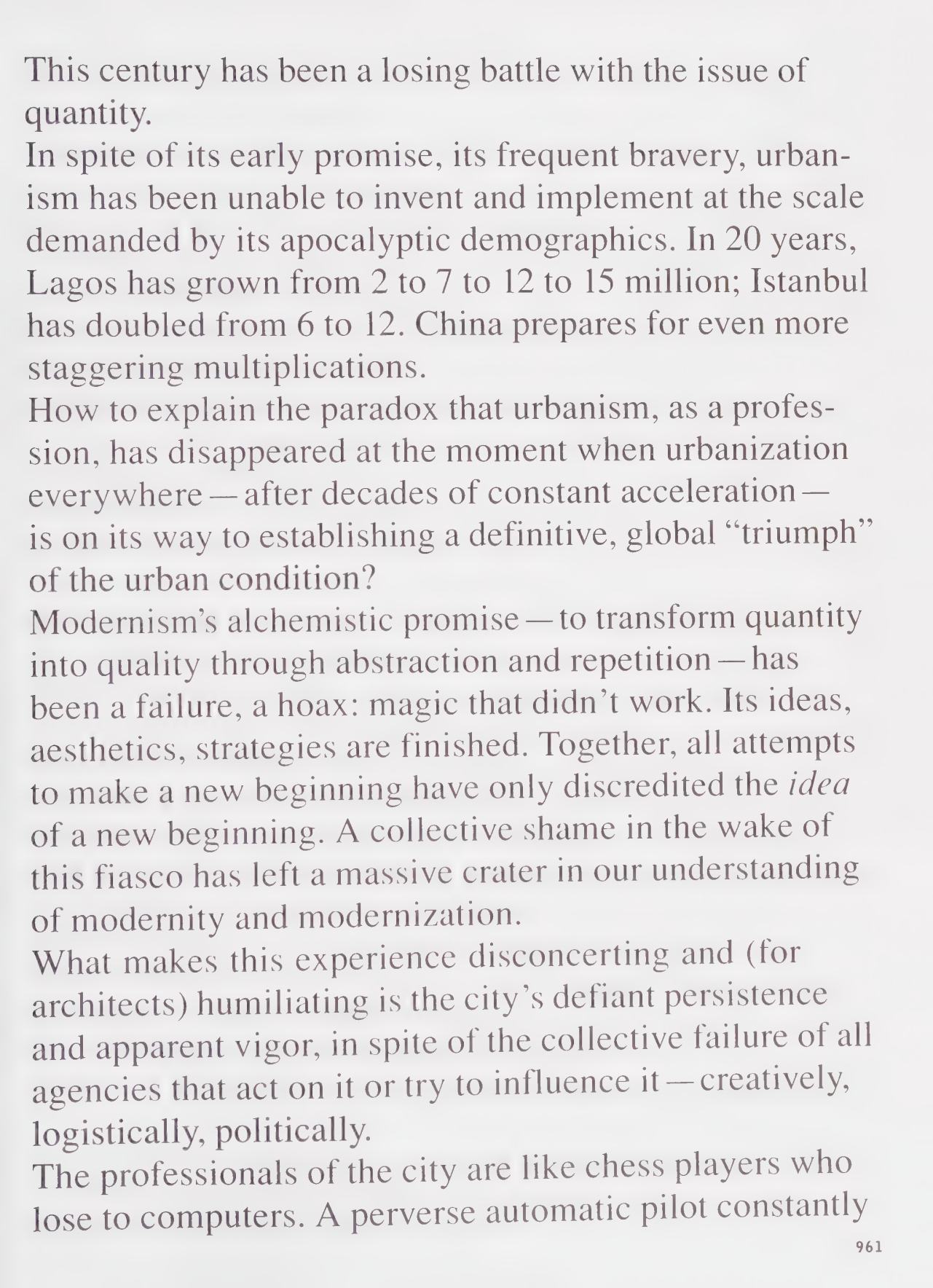 Rem Koolhaas. What Ever Happened to Urbanism?