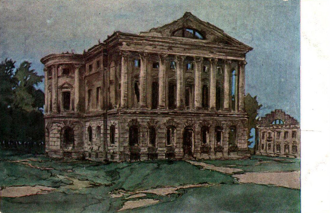 Батурин, Черниговской губернии. Дворец, построенный в 1800—1802 гг. архитектором Кваренги для гетмана графа Кирилла Разумовского