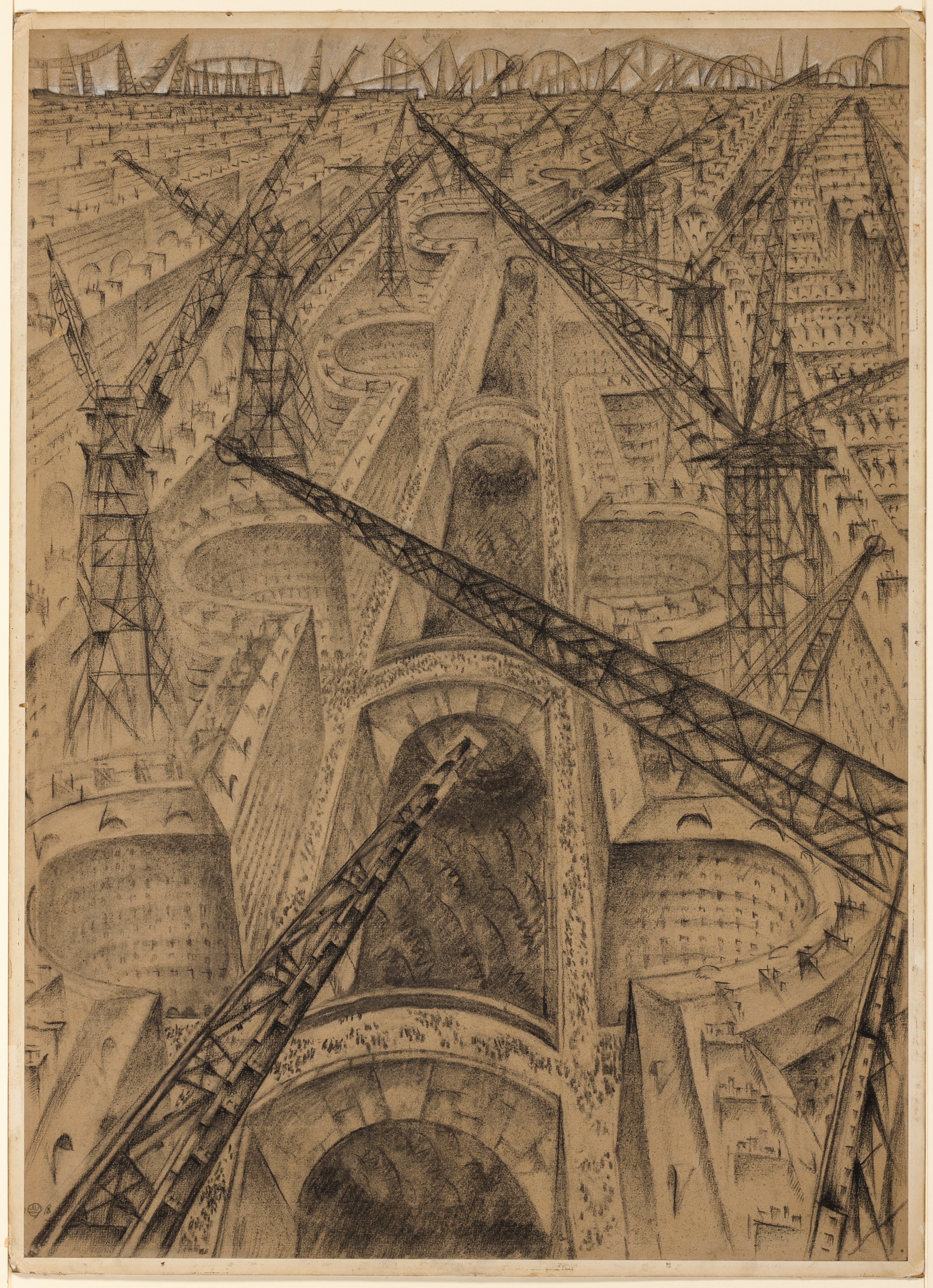 Mstislav Valerianovic Dobuzinskij. The Moving Powers. 1918
