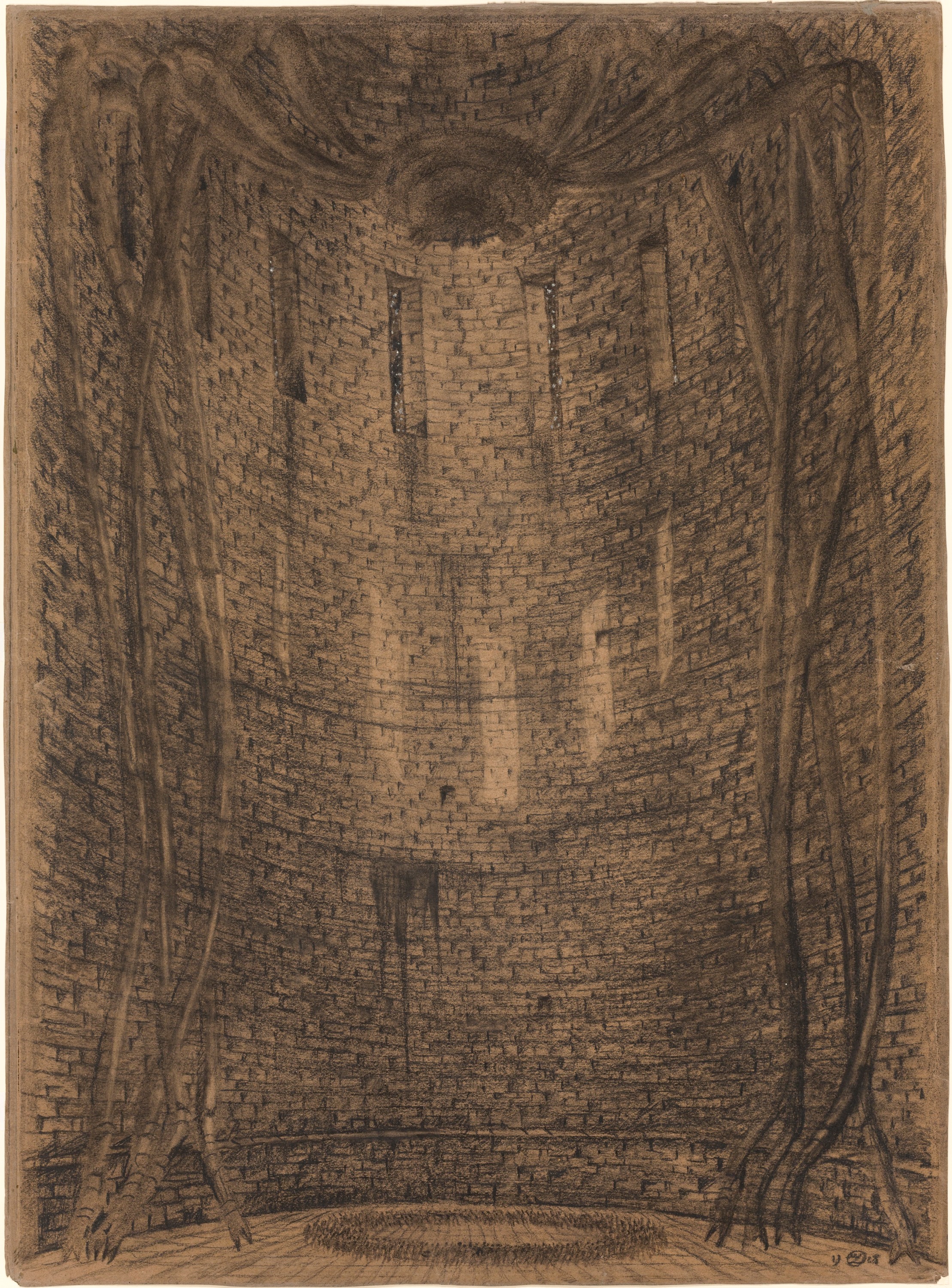 Mstislav Valerianovic Dobuzinskij. The Prison. 1918