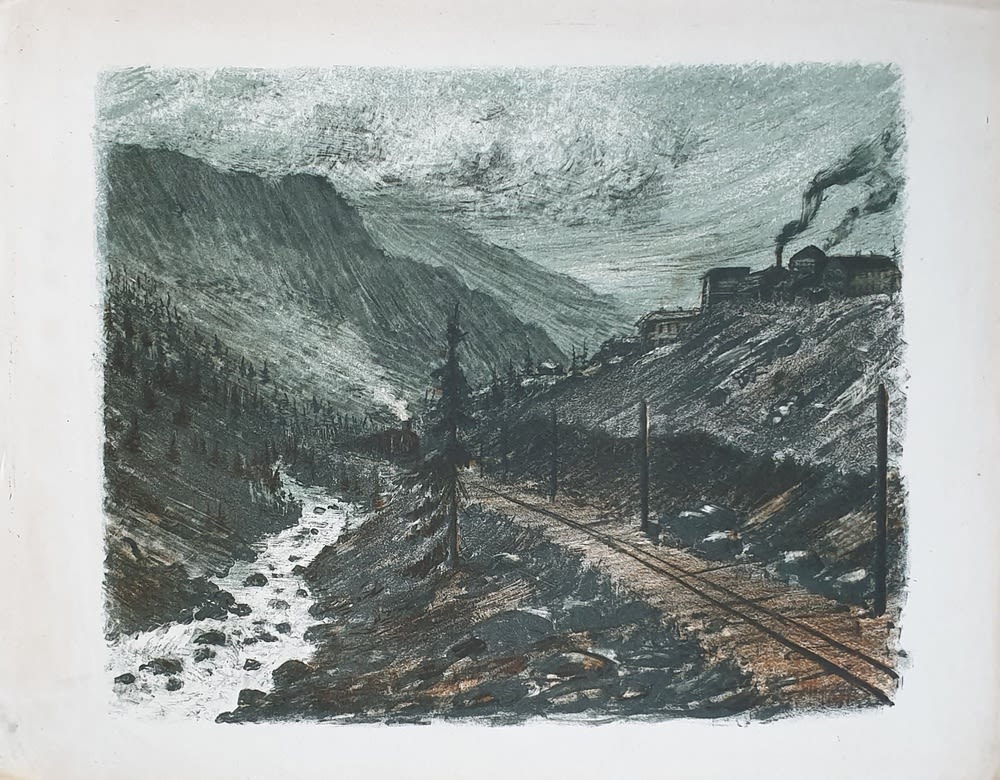 Новиков П. В. Хибины. 1935. Цветная литография, 29×35 см