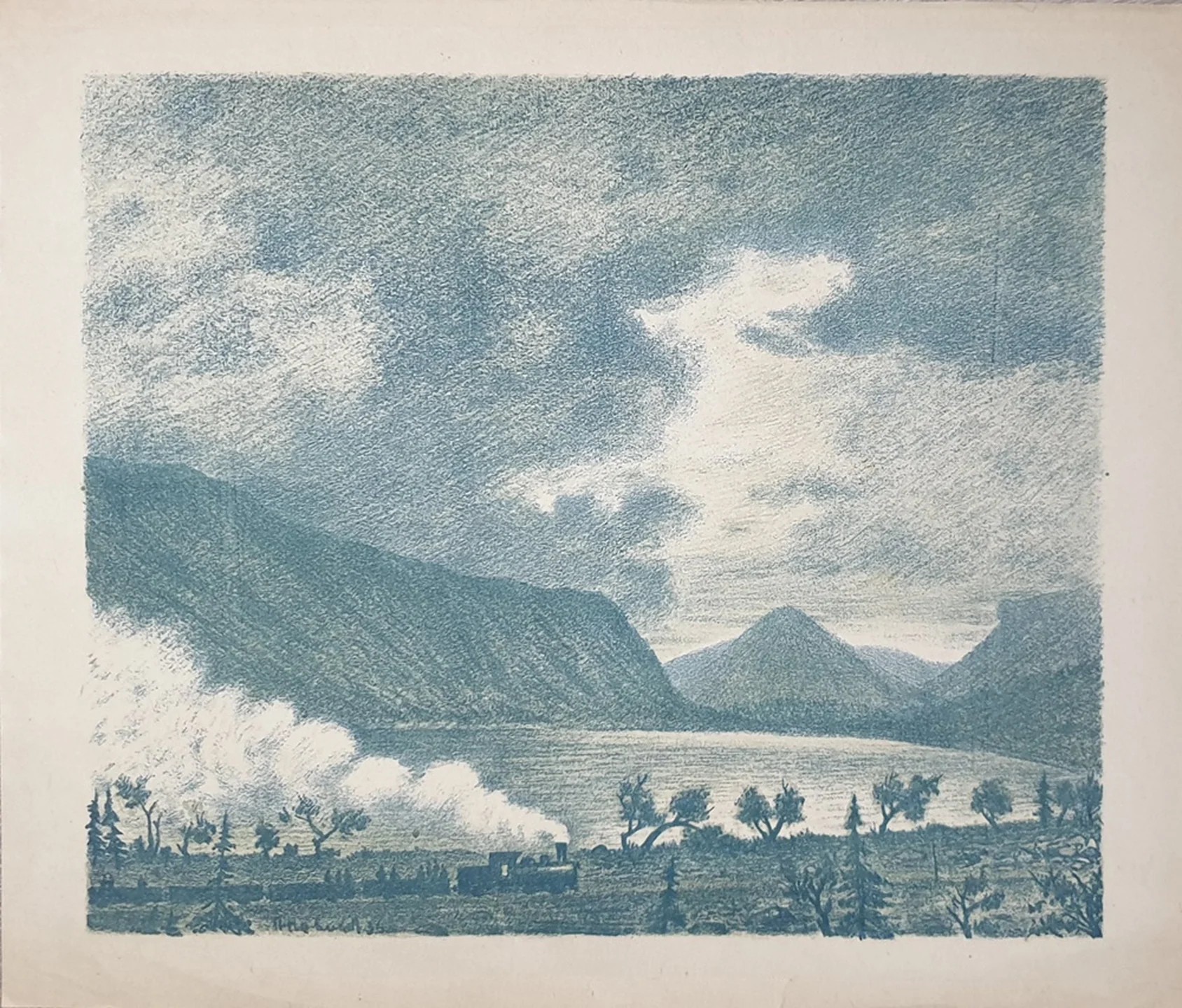 Новиков П. В. Хибины. Литография, 28,5×35 см. 1935