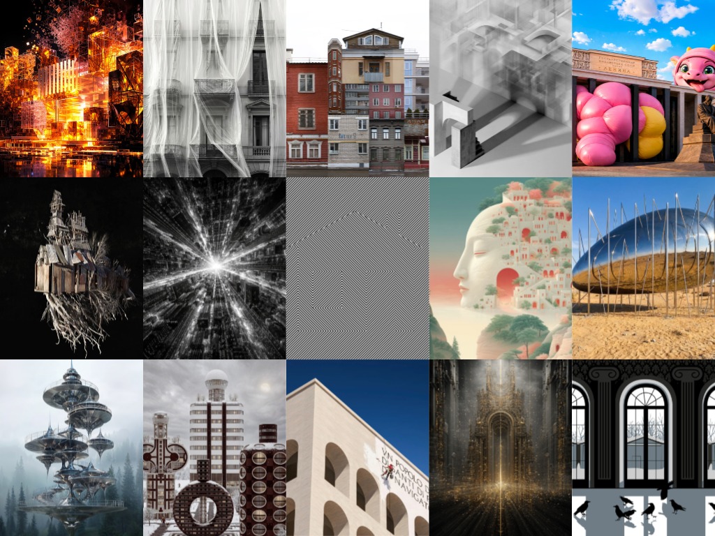 Коллаж из работ номинации «Digital Art. Архитектура»
