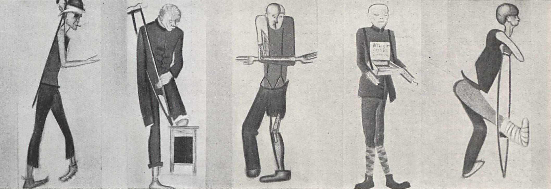 В. и Г. Стенберг. Эскизы костюмов к «Опере нищих».