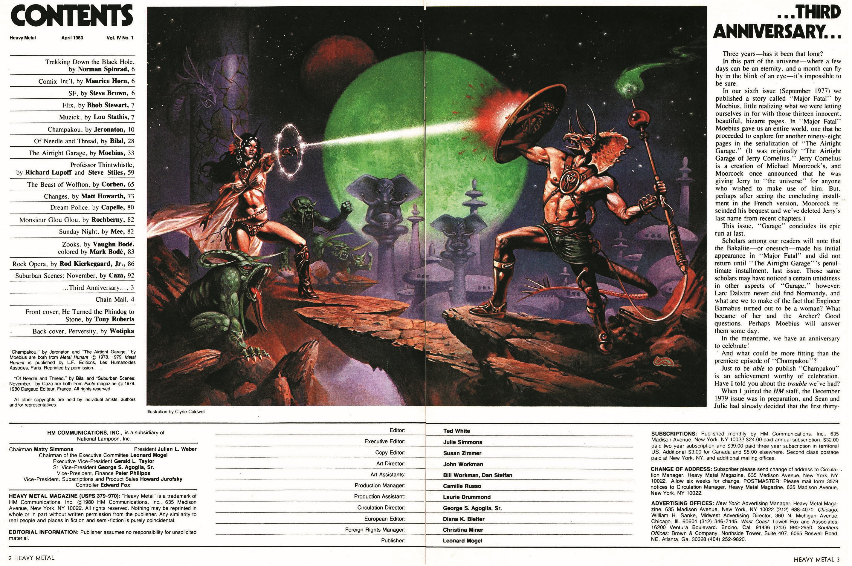 Heavy Metal. 1980. April – Volume 4 No. 01