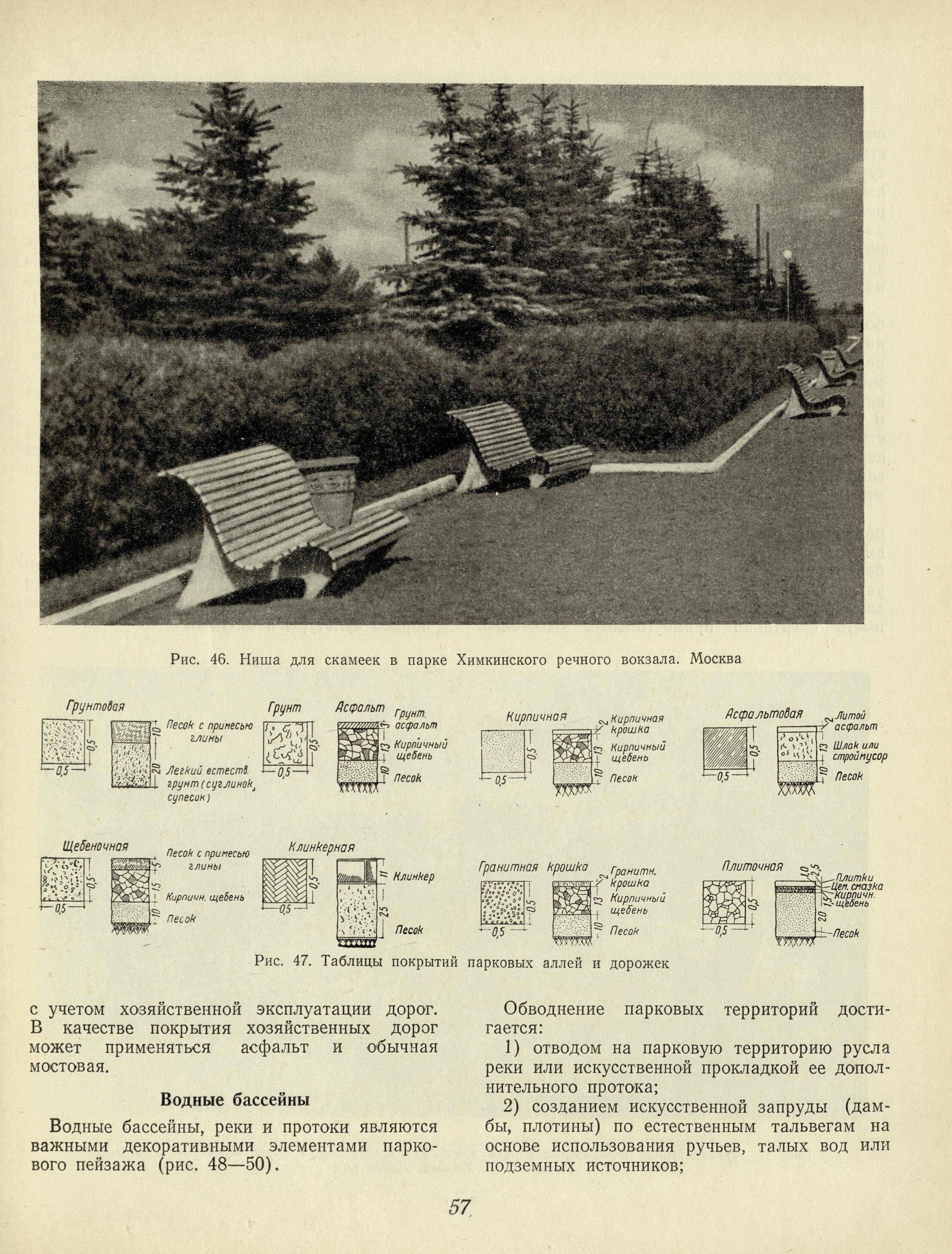 Озеленение советских городов : Пособие по проектированию / Академия архитектуры СССР, Научно-исследовательский институт градостроительства. — Москва : Государственное издательство литературы по строительству и архитектуре, 1954