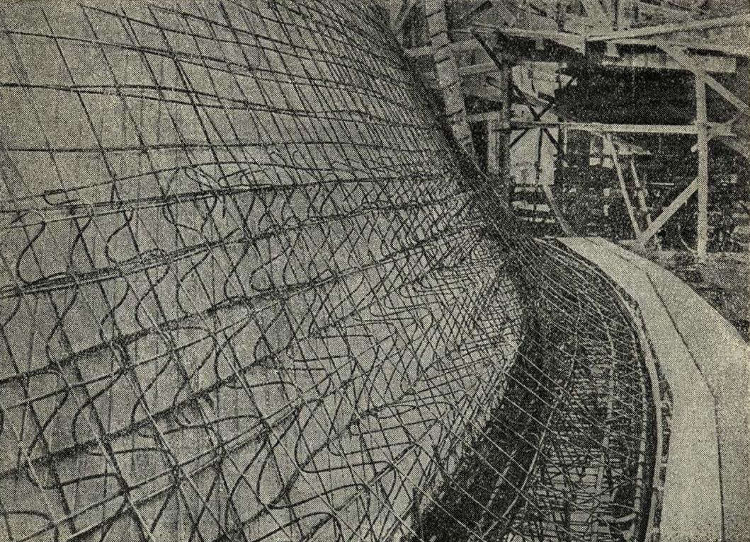 Рис. 10. Арматура нижней части купола театра в Новосибирске
