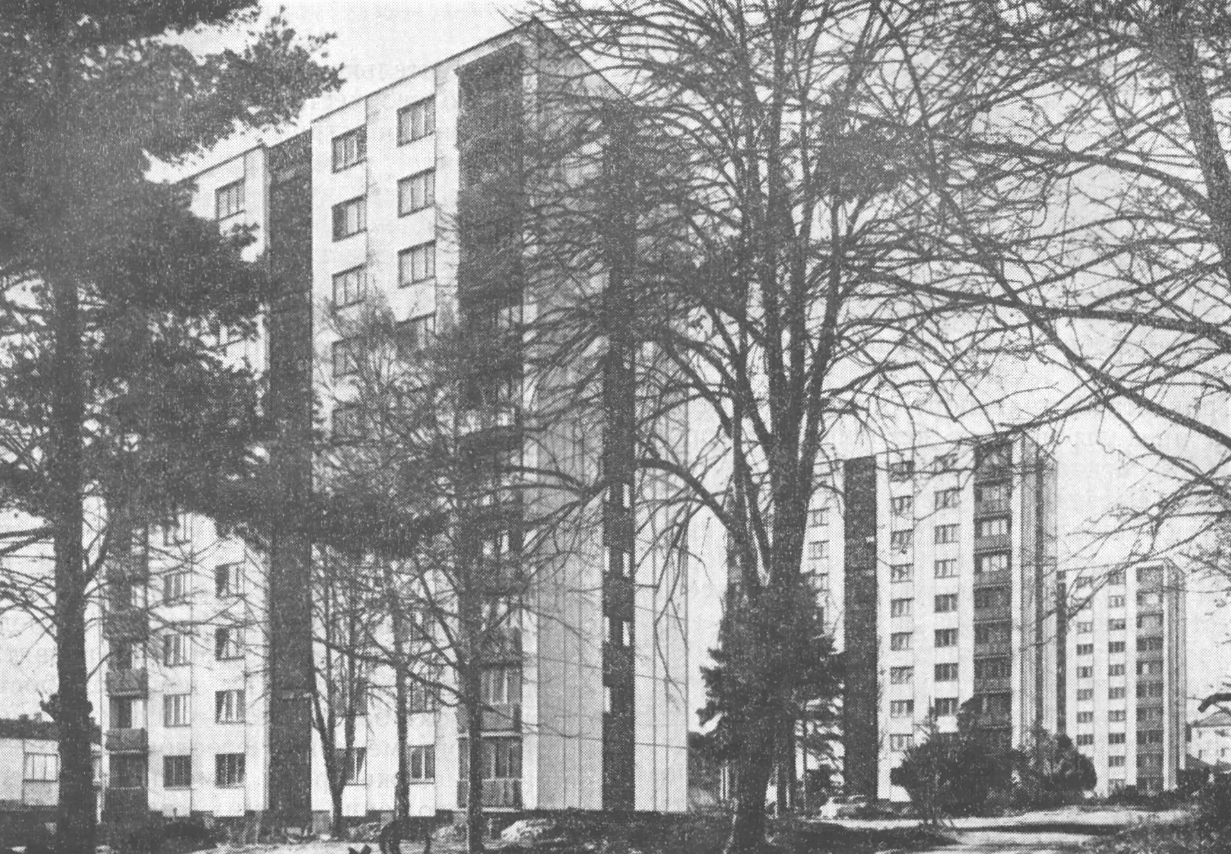 15. Млада Болеслав. Ул. Народных милиций. Архит. О. Деберт и др. 1959 г. Общий вид, план