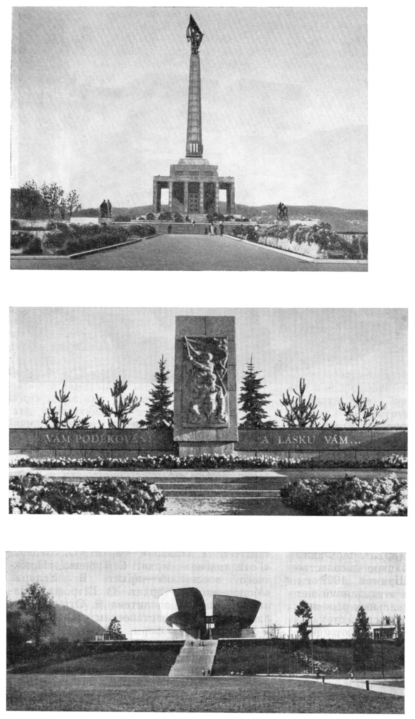 41. Банска-Быстрица. Мемориальный комплекс, посвященный Словацкому национальному восстанию. Ческе-Будеевице. Памятник советским воинам. Братислава. Памятник освобождения на Славине