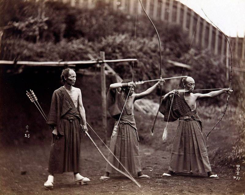 Японские лучники. 1860-е годы