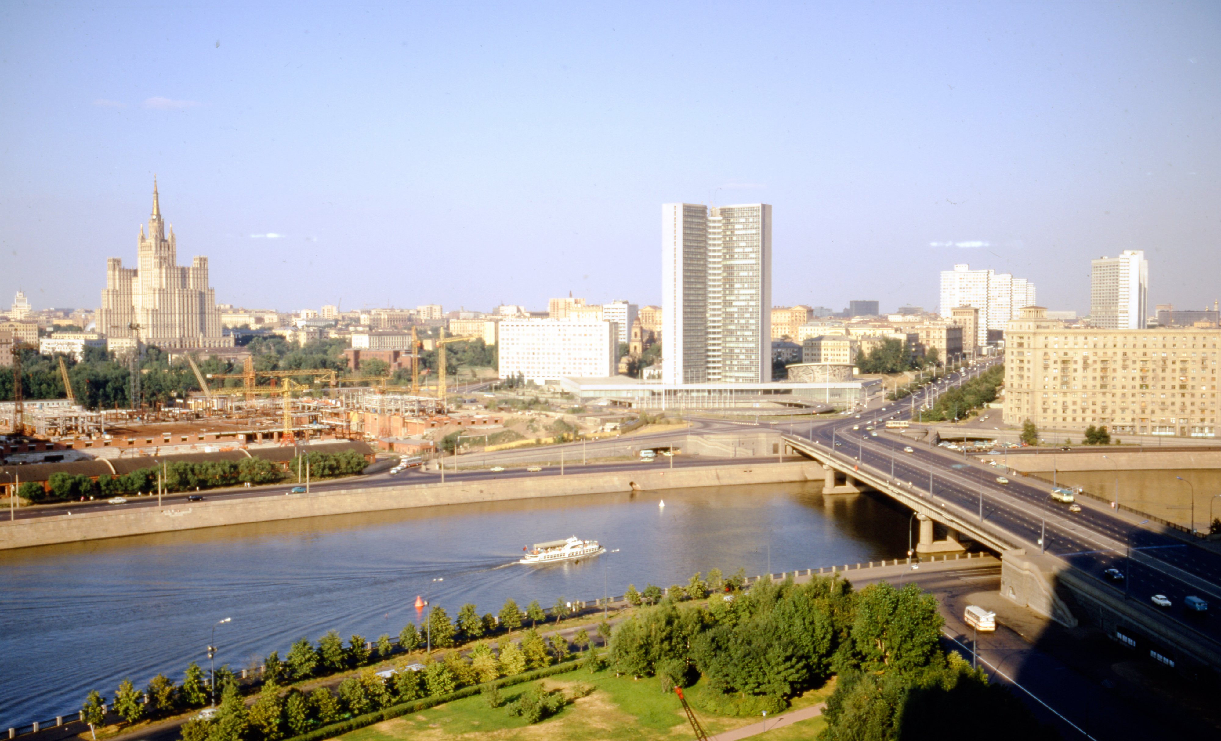 An aerial view of the center of Moscow. Photo: Thomas T. Hammond. 1972. Source: University of Virginia Center for Russian, East European, and Eurasian Studies