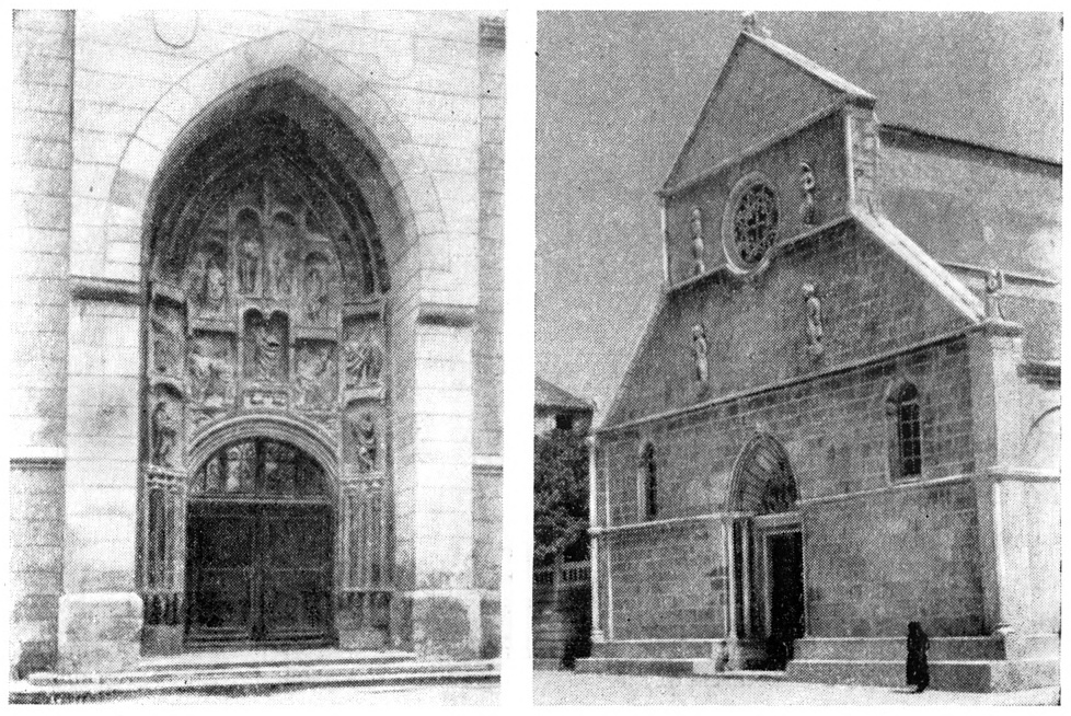 26. Загреб. Церковь св. Марка. Южный портал, XV в.; Паг. Церковь Марии, около 1500 г.