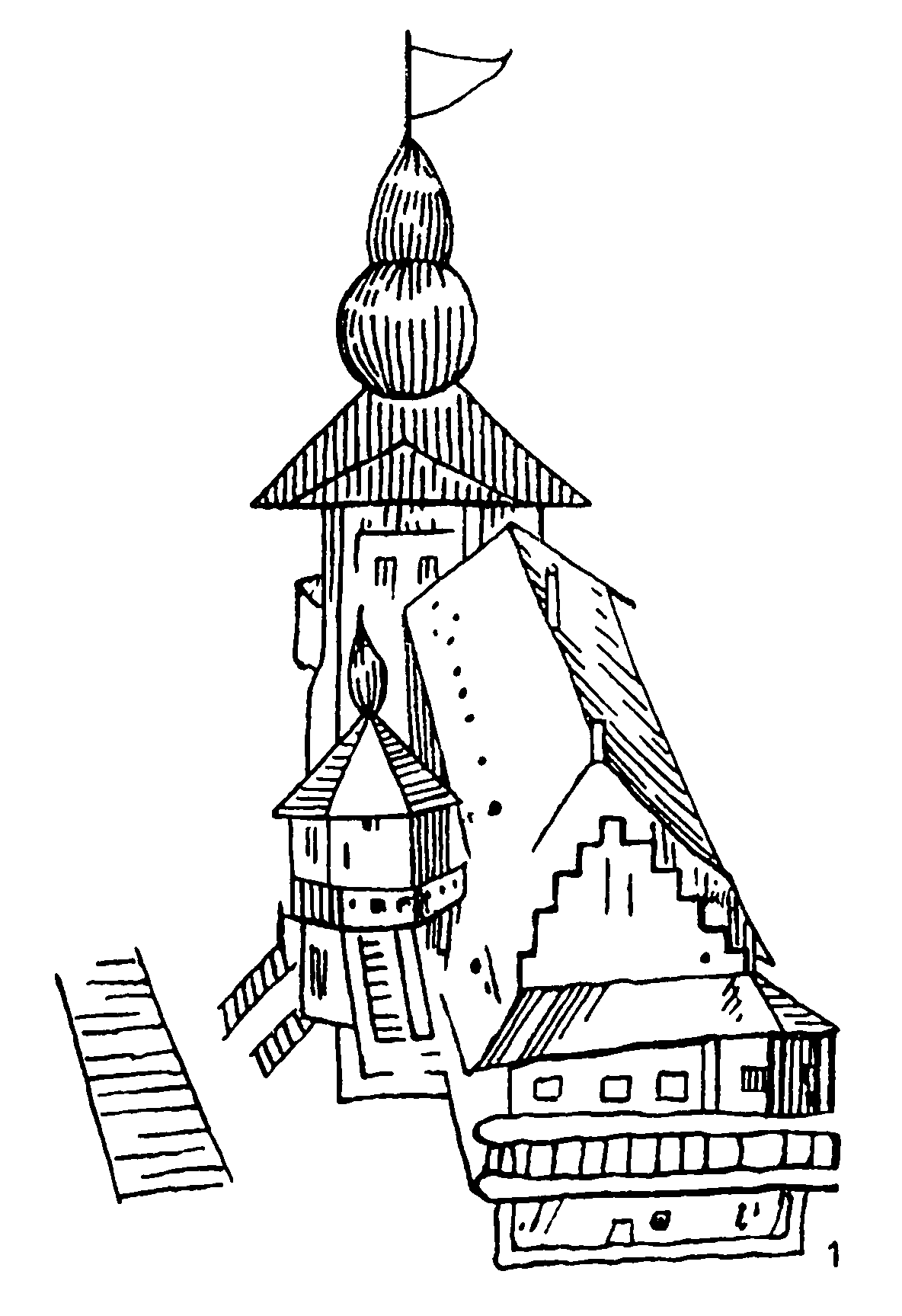 Витебск. Дом Огинского по «чертежу» Витебска 1664 г.