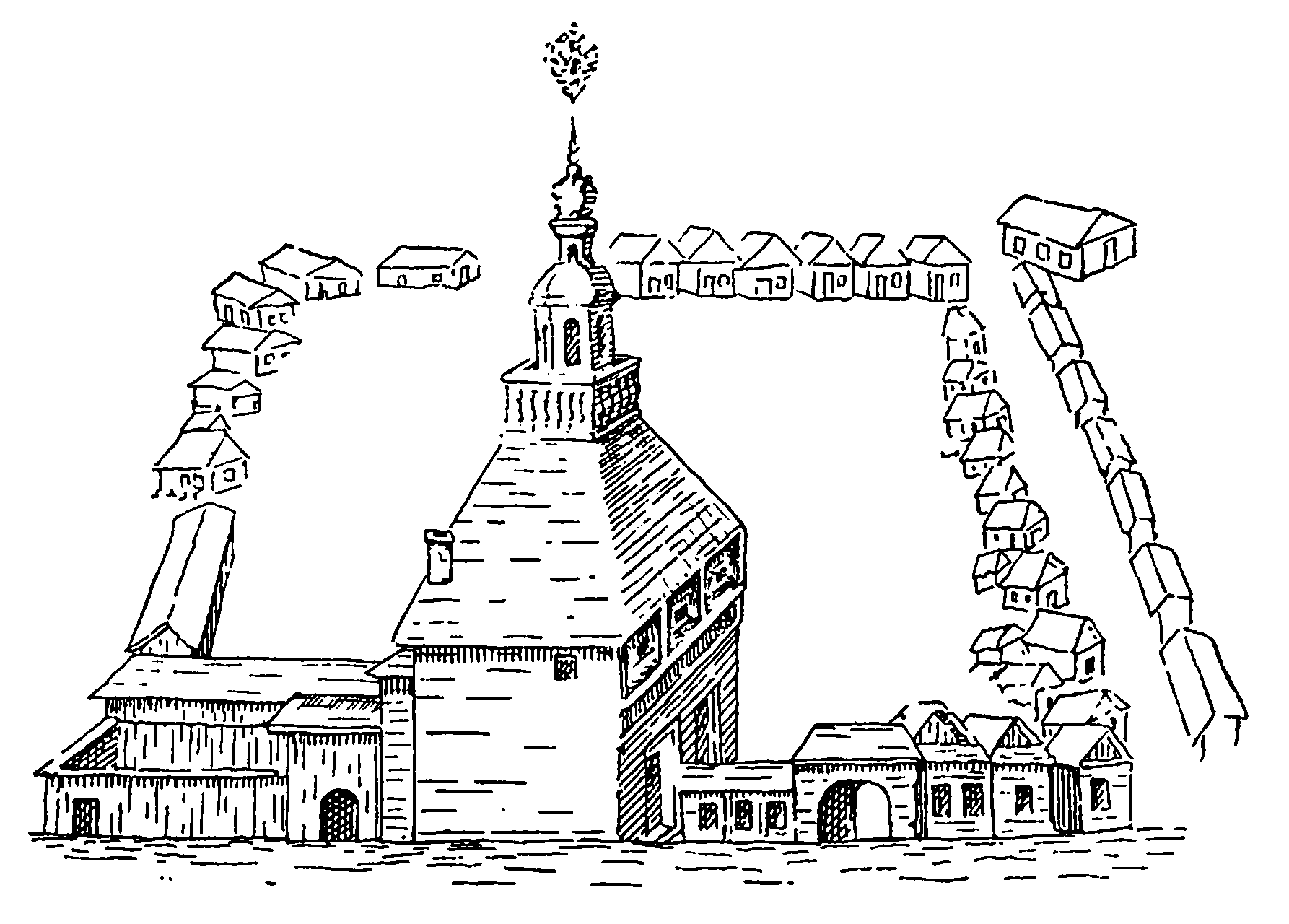 19. Ратуша по «чертежу» Витебска 1664 г.