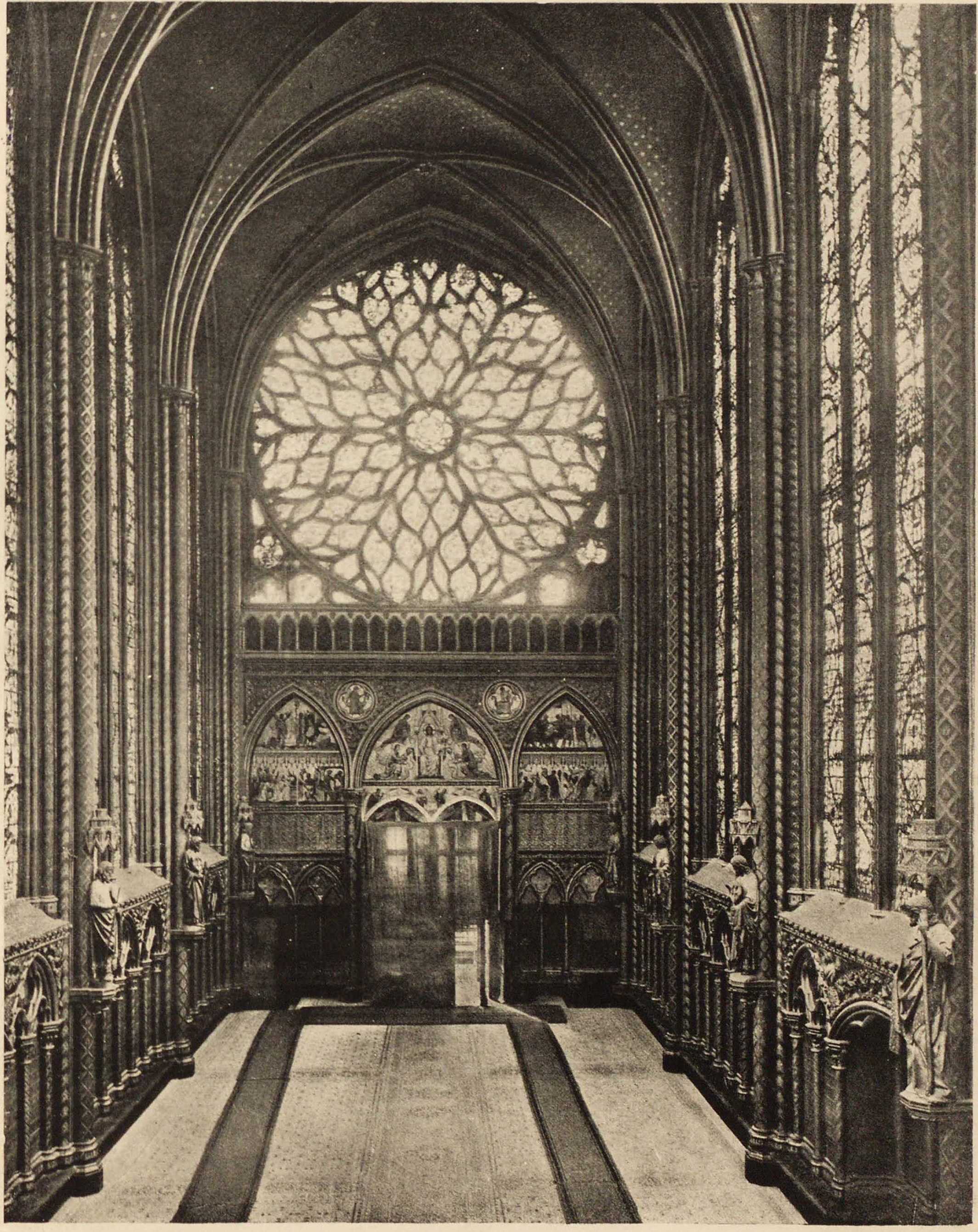 12. Сент Шапелль, интерьер верхней капеллы. La Sainte Chapelle, intérieur