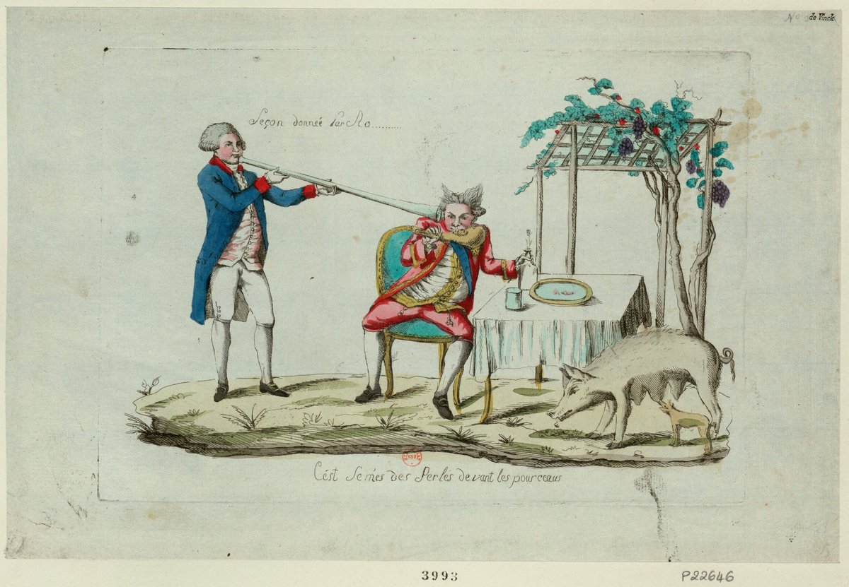 Сатирическое изображение «урока», преподанного королю (1791)