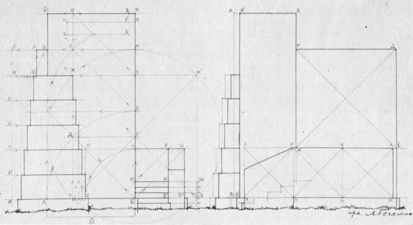Схема пропорций памятника