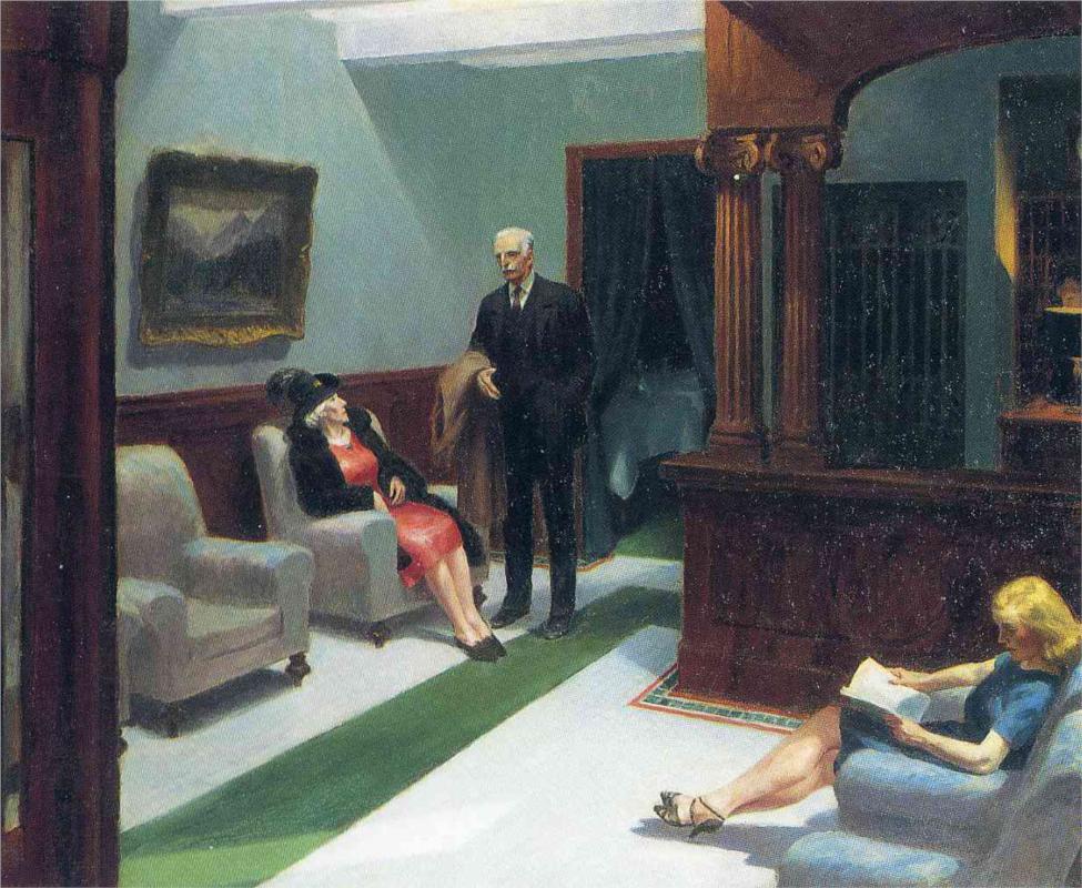 Hotel Lobby (1943) — Эдвард Хоппер (Edward Hopper)