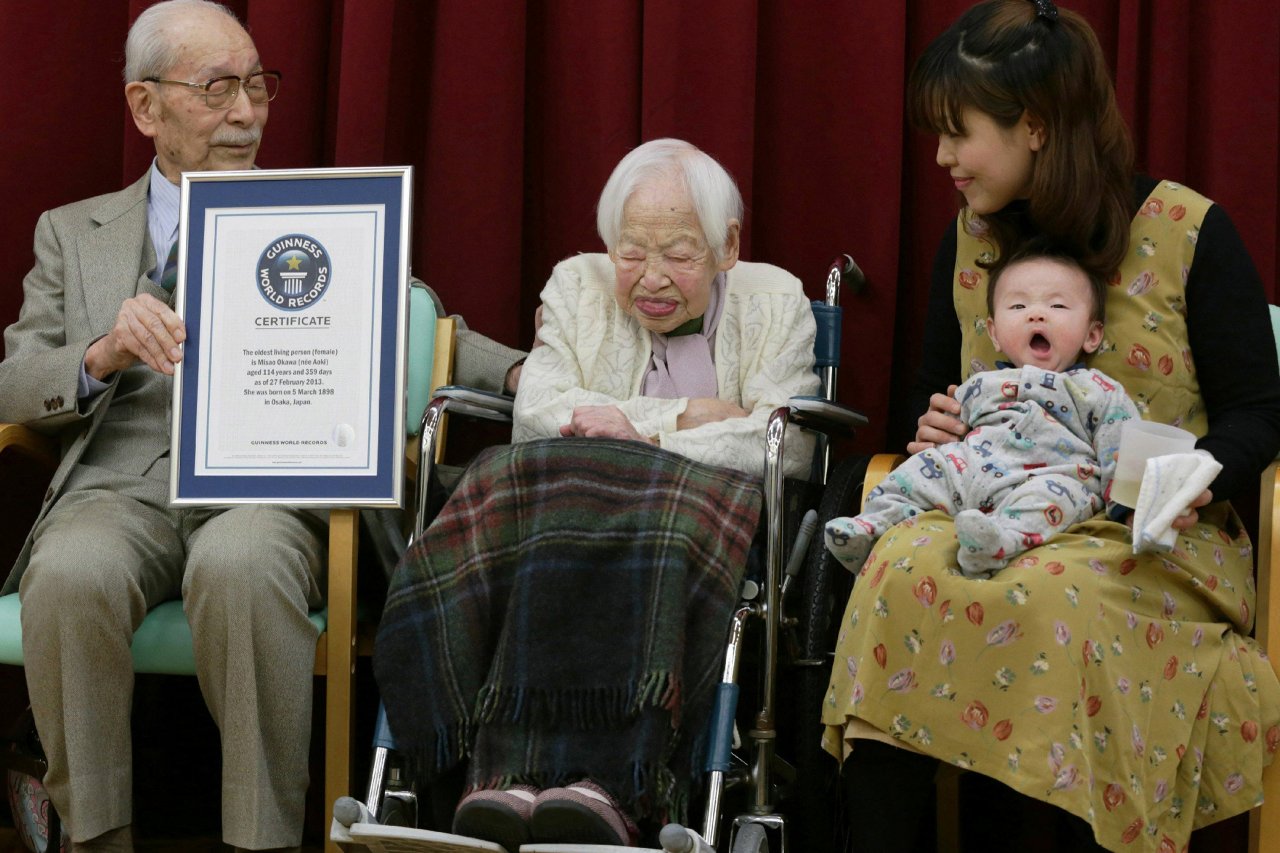 Misao Okawa — на данный момент старейший человек планеты в возрасте 115 лет