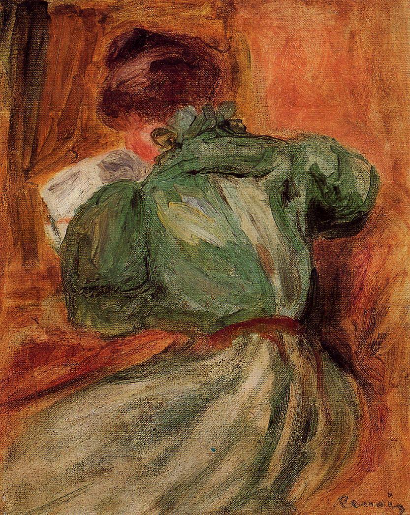 Reader in Green (1894) — Пьер Огюст Ренуар (Pierre-Auguste Renoir)