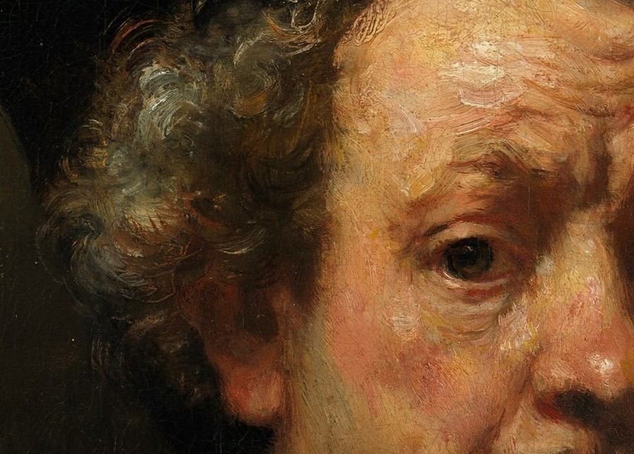 В качестве показательного примера можно указать автопортрет Рембрандта 1660 года, который теперь можно рассмотреть во всех деталях