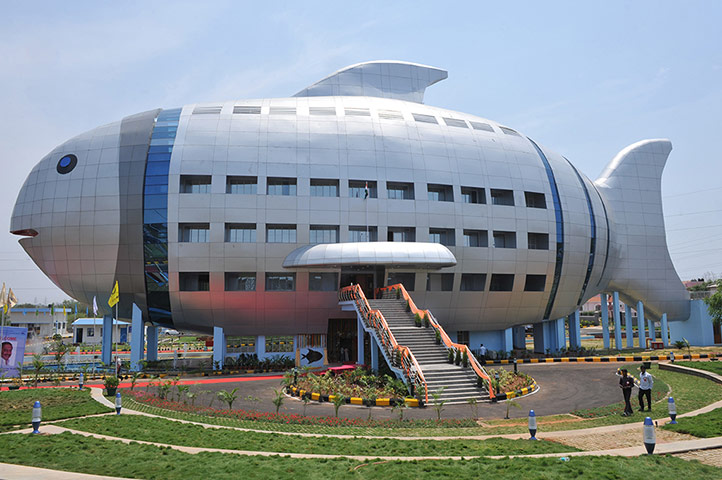 здание-рыба в Индии, Хайдарабад